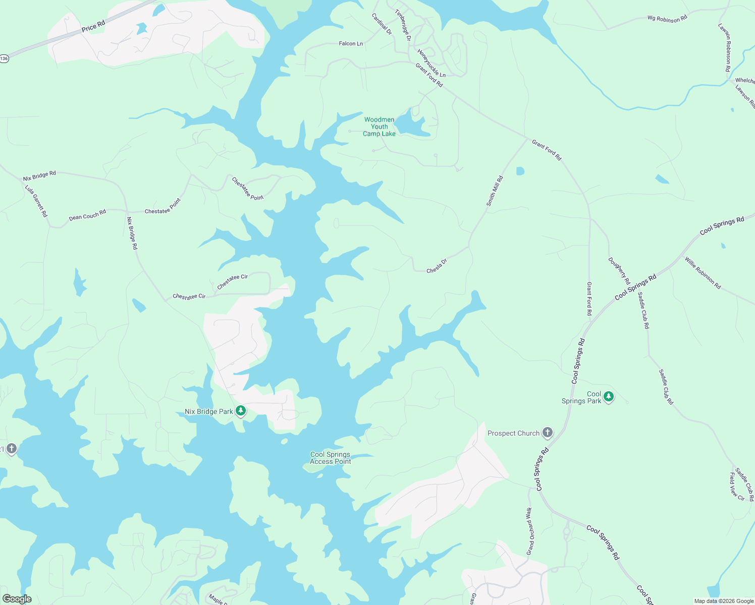 map of restaurants, bars, coffee shops, grocery stores, and more near 6326 Point Twenty Two in Gainesville