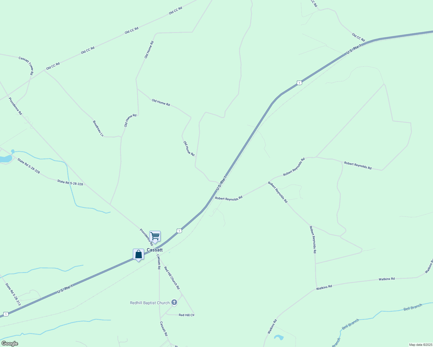 map of restaurants, bars, coffee shops, grocery stores, and more near 2754A U.S. 1 in Cassatt