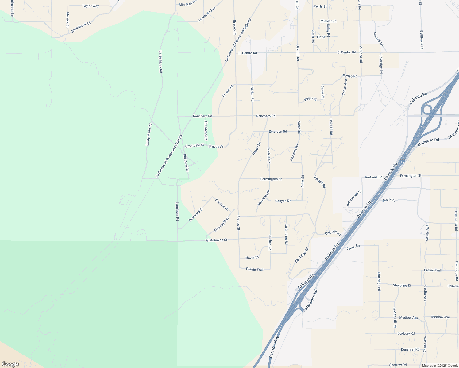 map of restaurants, bars, coffee shops, grocery stores, and more near 6848 Braceo Street in Oak Hills
