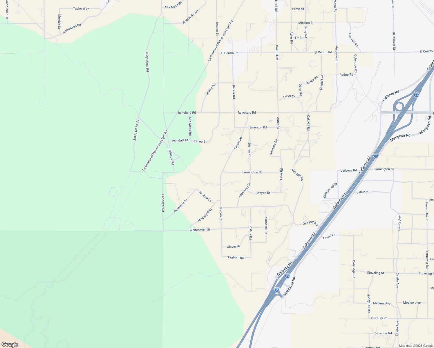 map of restaurants, bars, coffee shops, grocery stores, and more near 6850 Braceo Street in Oak Hills