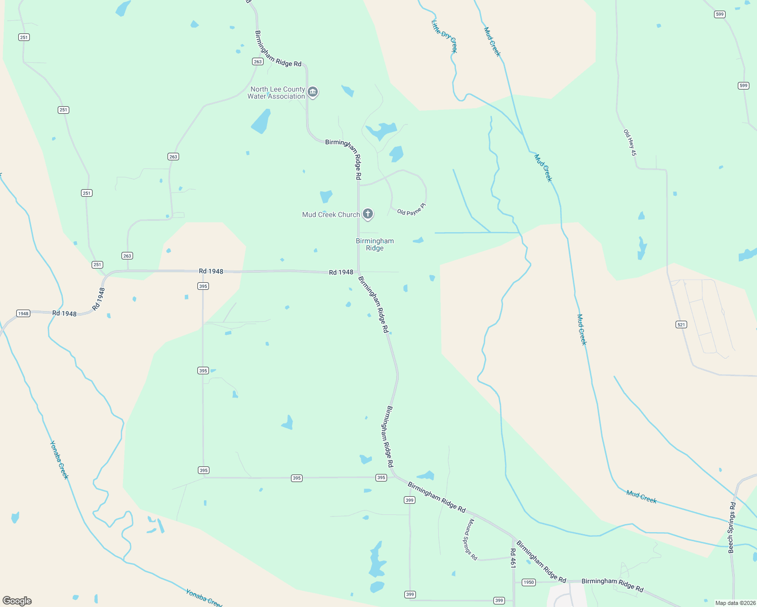 map of restaurants, bars, coffee shops, grocery stores, and more near Birmingham Ridge Road in Saltillo