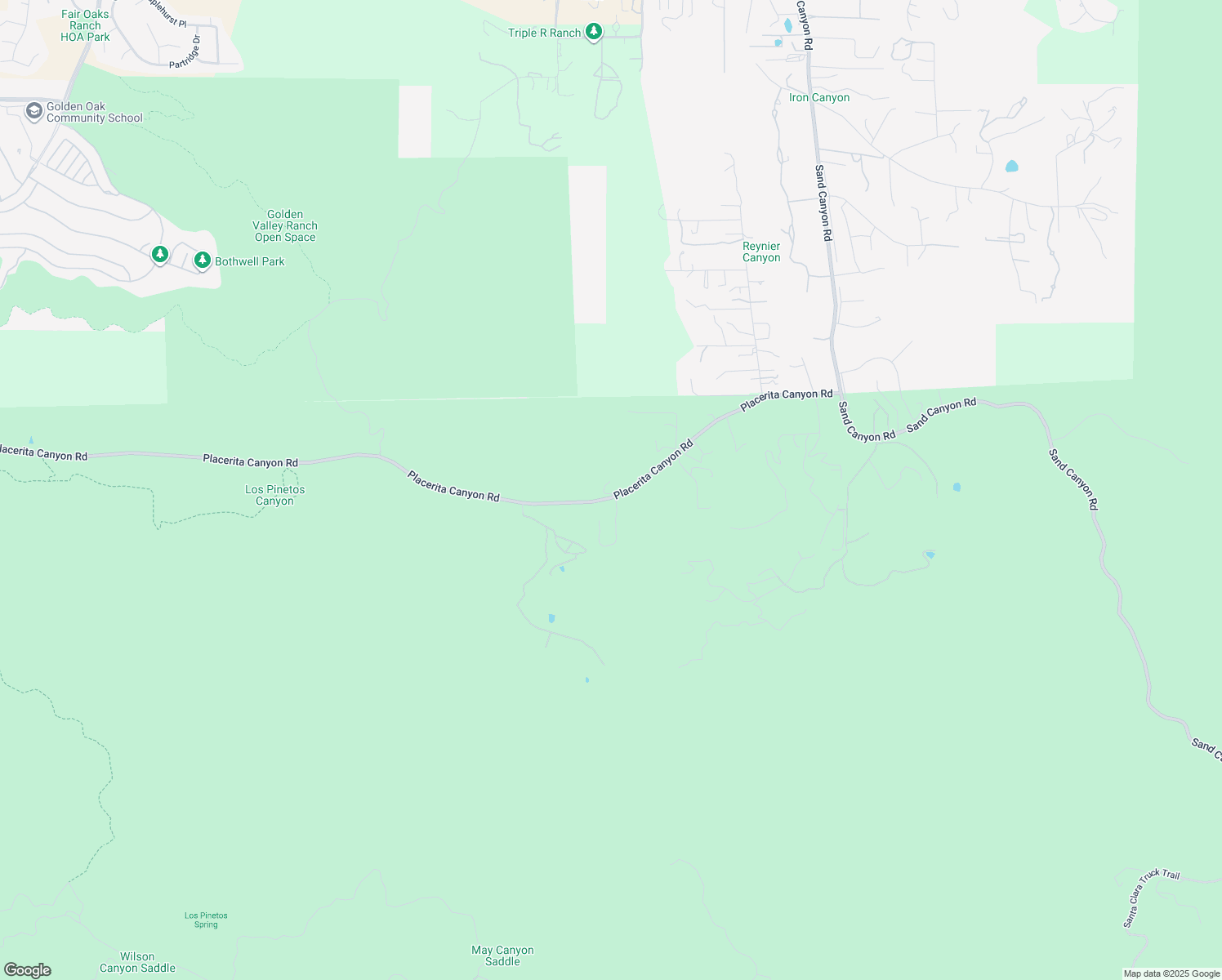 map of restaurants, bars, coffee shops, grocery stores, and more near 16721 Placerita Canyon Road in Santa Clarita