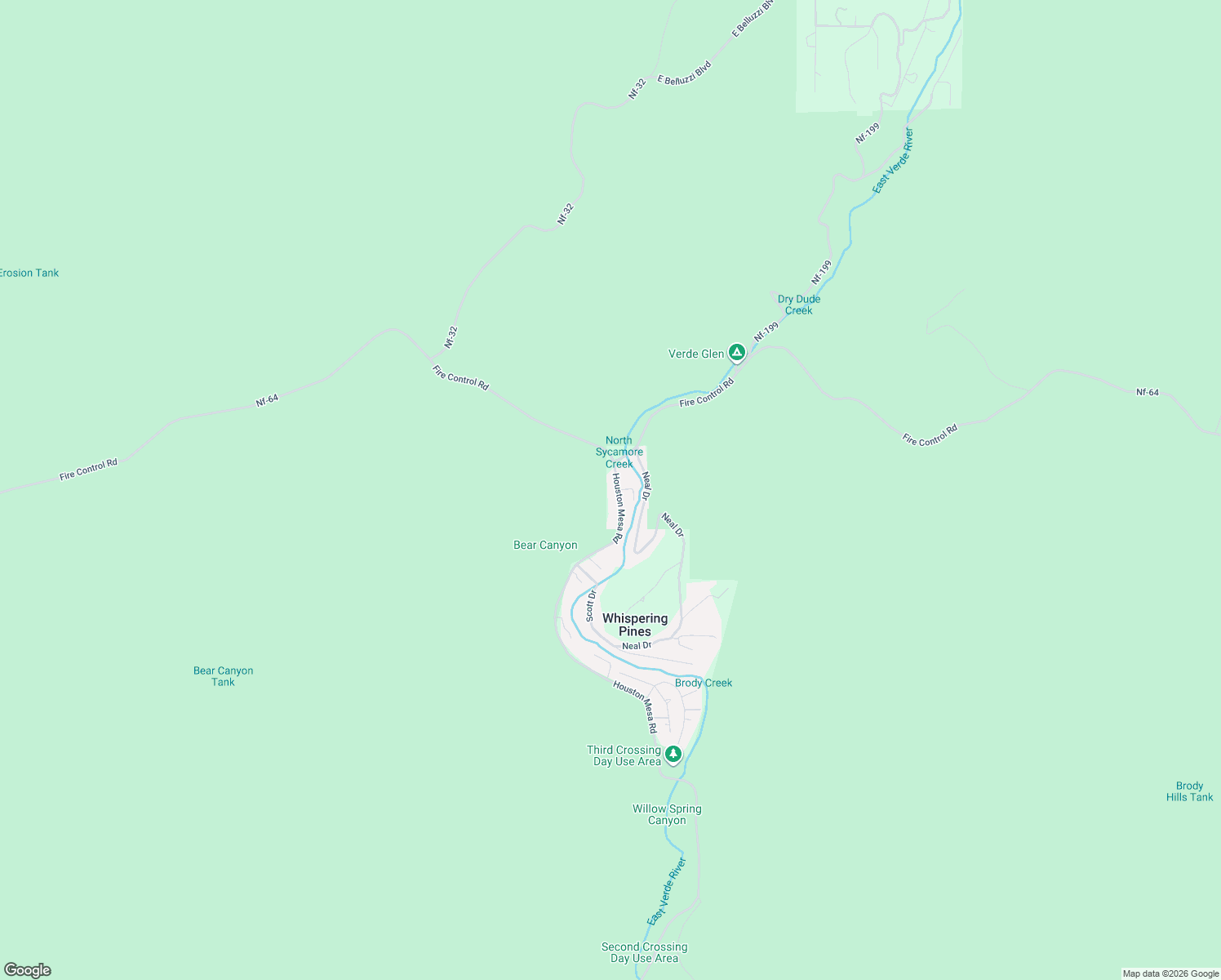 map of restaurants, bars, coffee shops, grocery stores, and more near 11158 Houston Mesa Road in Payson