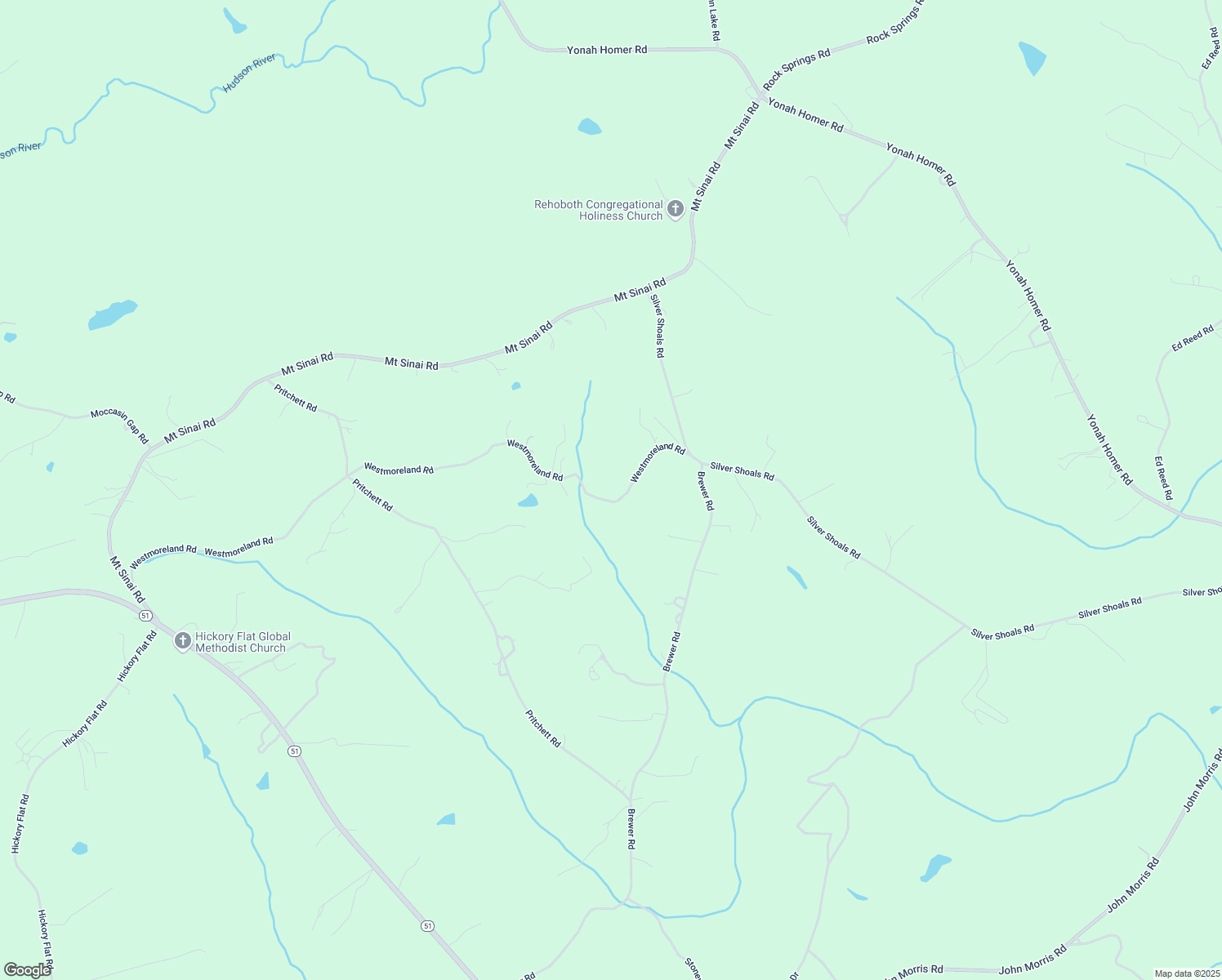 map of restaurants, bars, coffee shops, grocery stores, and more near 464 Westmoreland Road in Lula