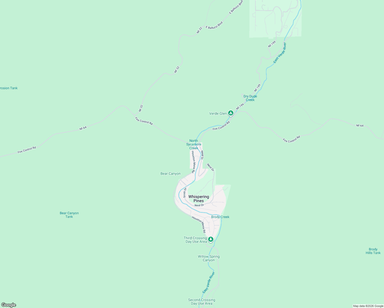 map of restaurants, bars, coffee shops, grocery stores, and more near 11158 Houston Mesa Road in Payson