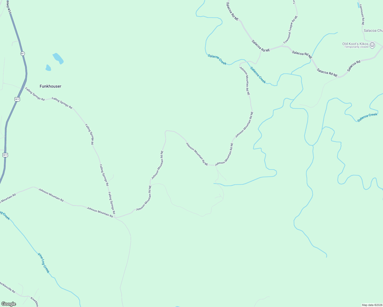 map of restaurants, bars, coffee shops, grocery stores, and more near 796 Johnson Mountain Road in Bartow