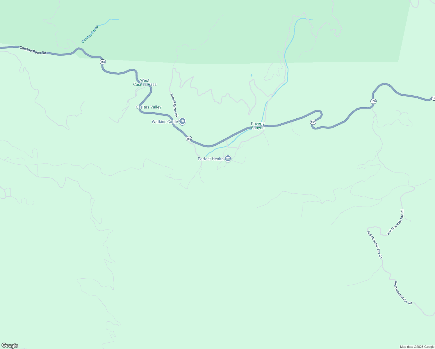 map of restaurants, bars, coffee shops, grocery stores, and more near 4878 Casitas Pass Road in Ventura