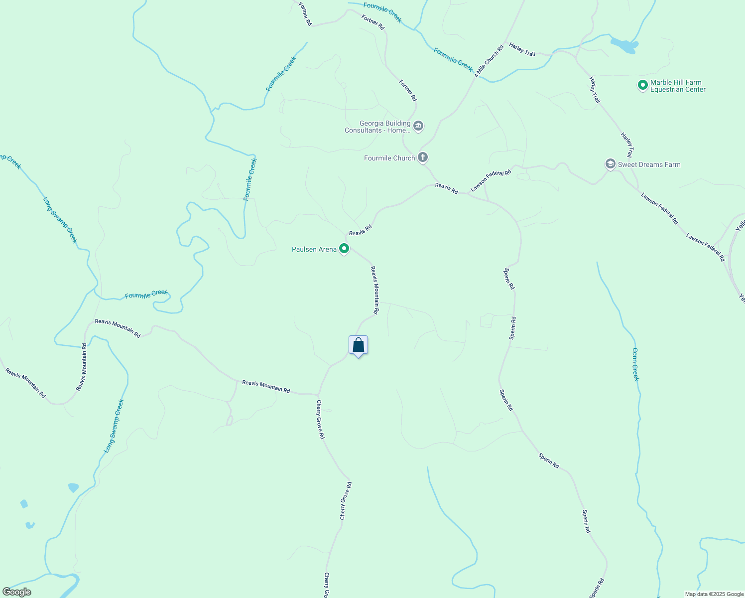 map of restaurants, bars, coffee shops, grocery stores, and more near 3511 Reavis Mountain Road in Ball Ground
