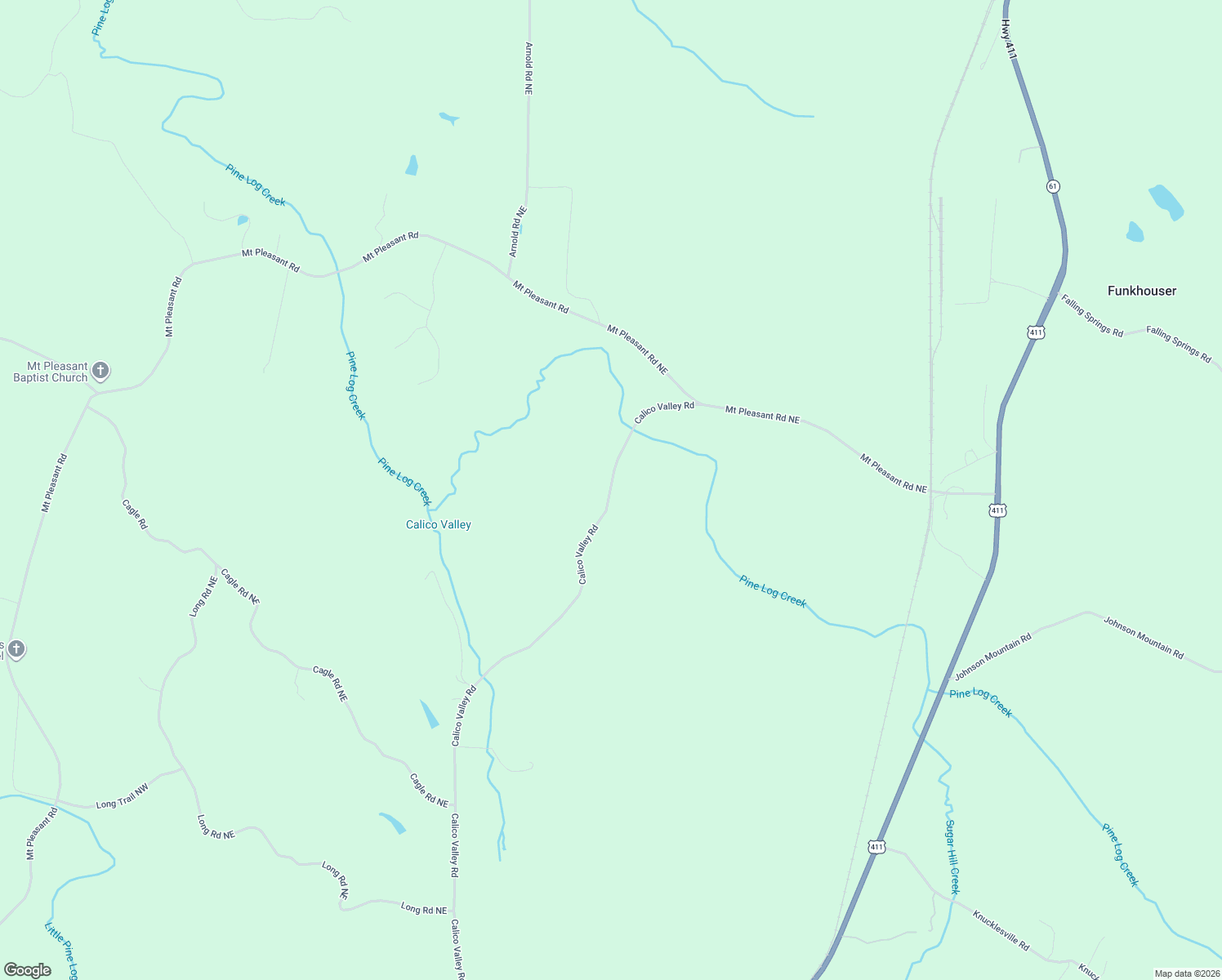 map of restaurants, bars, coffee shops, grocery stores, and more near 511 Calico Valley Rd in Fairmount
