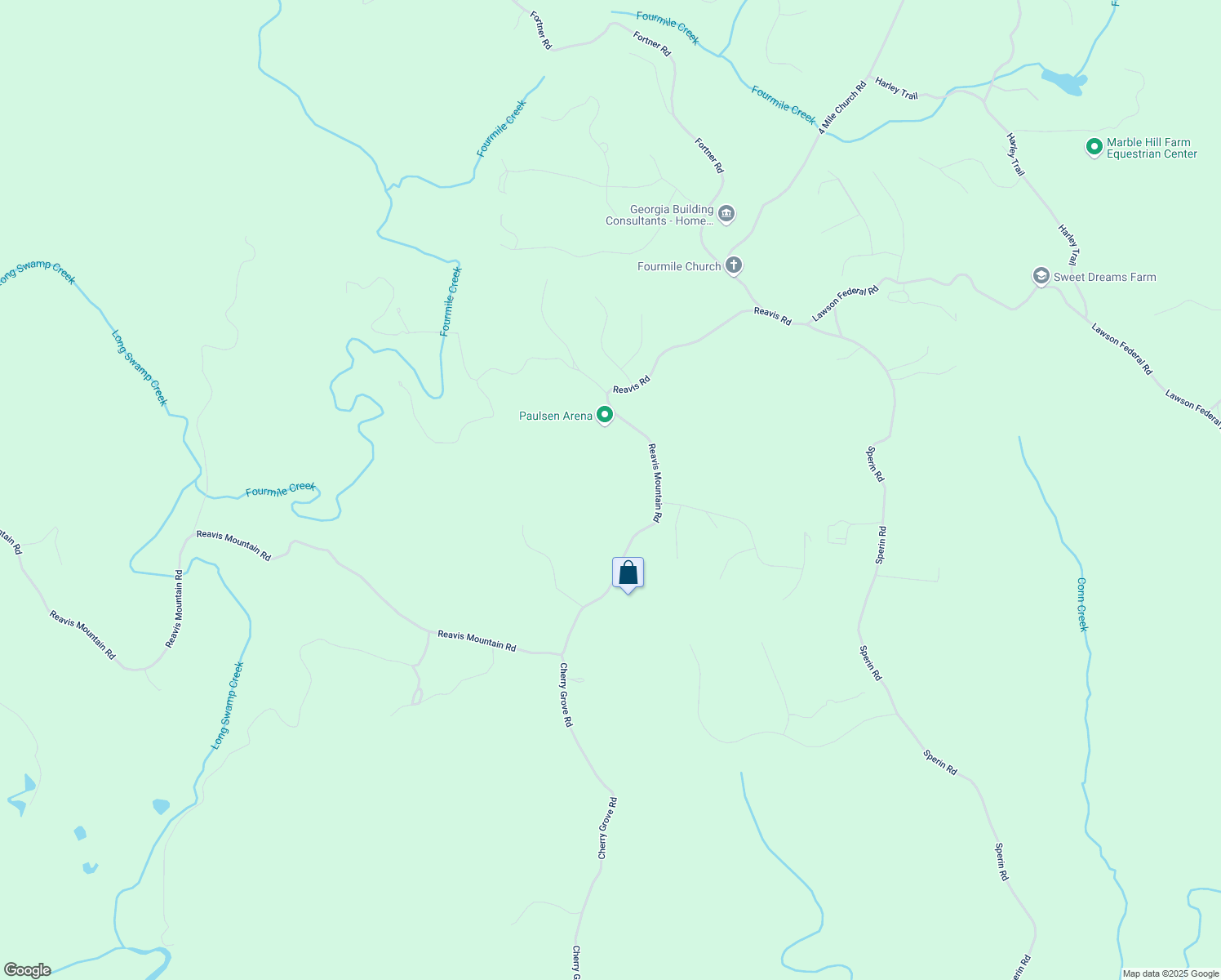 map of restaurants, bars, coffee shops, grocery stores, and more near 3511 Reavis Mountain Road in Ball Ground