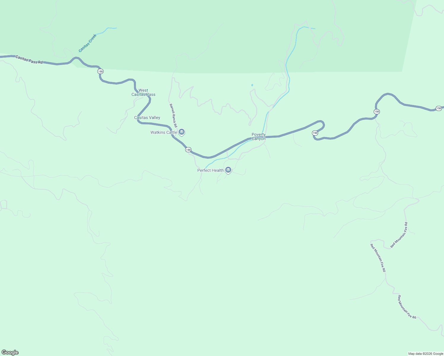 map of restaurants, bars, coffee shops, grocery stores, and more near 4878 Casitas Pass Road in Ventura