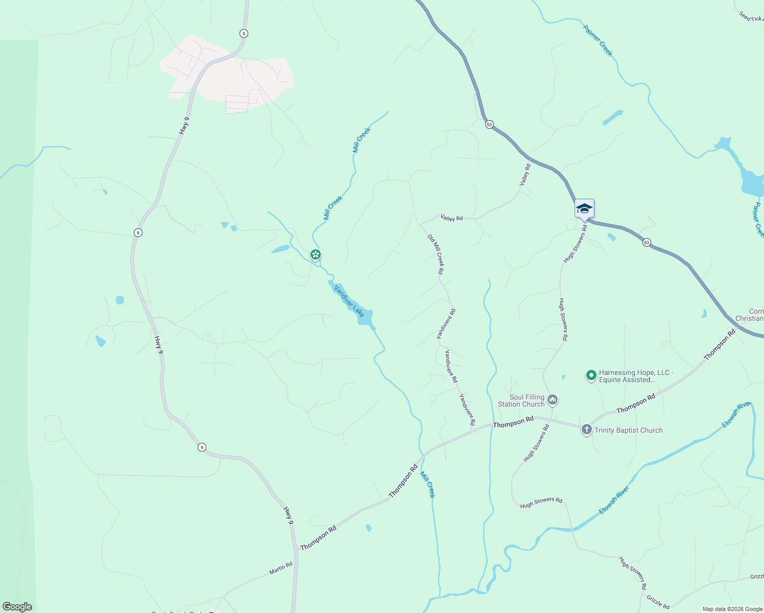 map of restaurants, bars, coffee shops, grocery stores, and more near 363 Maple Ridge Lake Court in Dawsonville