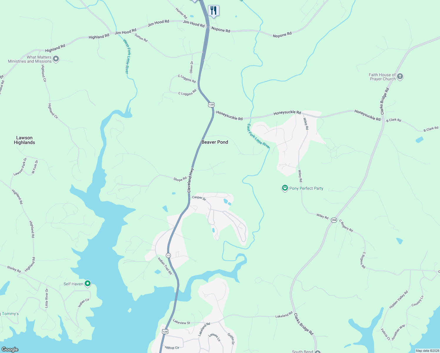 map of restaurants, bars, coffee shops, grocery stores, and more near 3706 Pebble Creek Point in Gainesville
