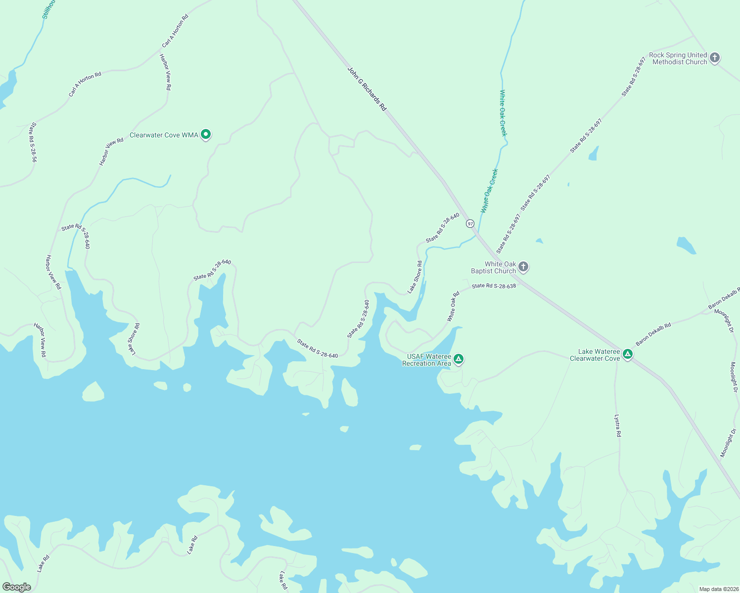map of restaurants, bars, coffee shops, grocery stores, and more near 1672 Lake Shore Road in Camden