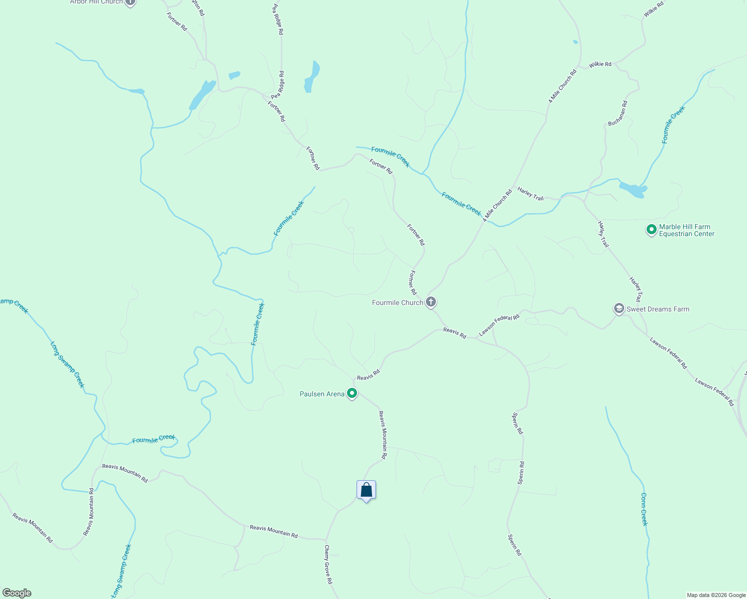 map of restaurants, bars, coffee shops, grocery stores, and more near 227 Cherokee Forest Park Drive in Ball Ground
