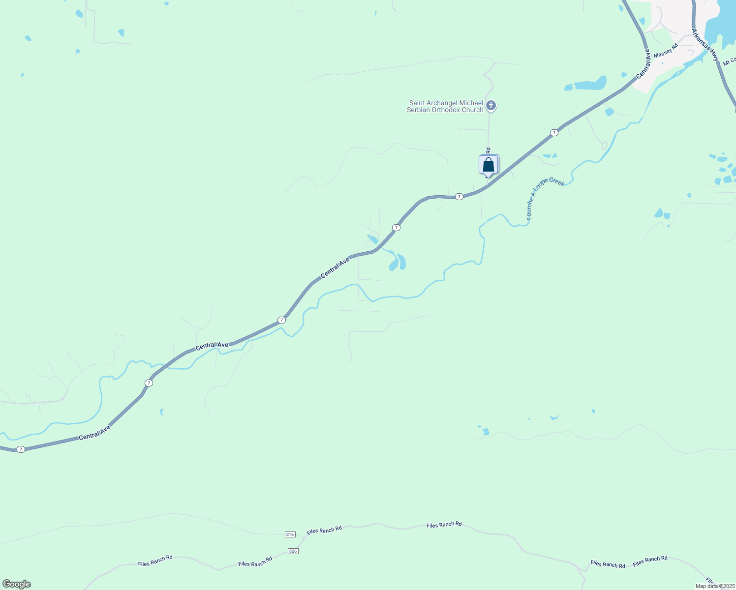 map of restaurants, bars, coffee shops, grocery stores, and more near 165 Kennett Place in Hot Spring County