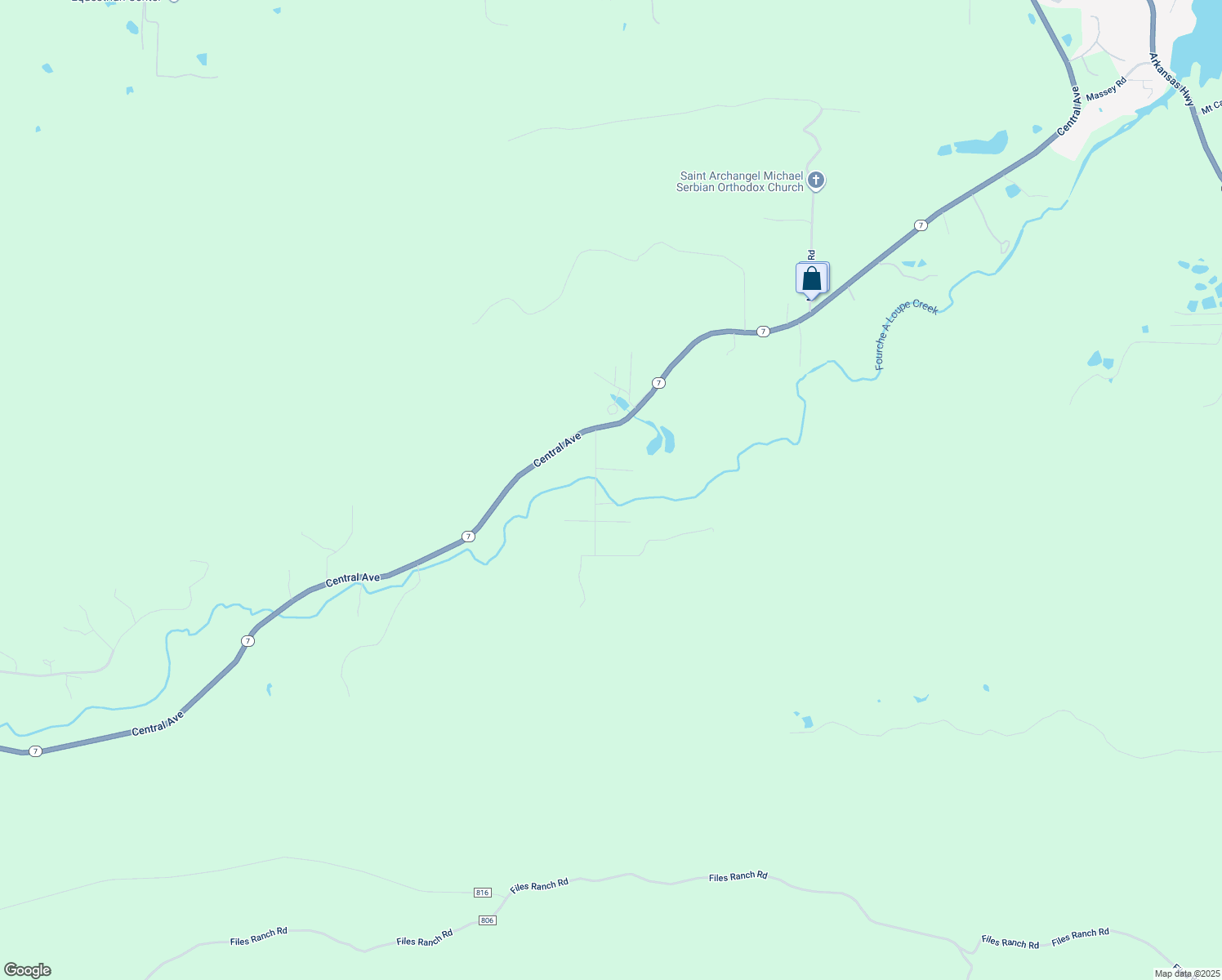 map of restaurants, bars, coffee shops, grocery stores, and more near 165 Kennett Place in Hot Spring County