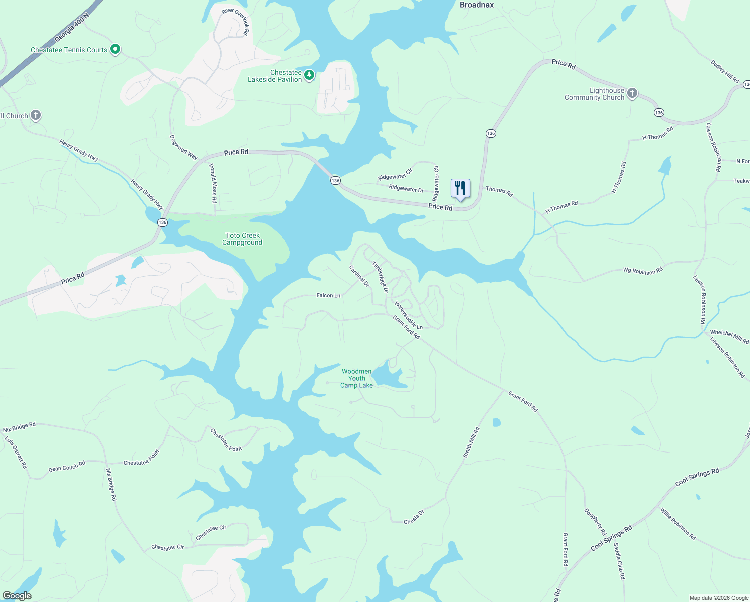 map of restaurants, bars, coffee shops, grocery stores, and more near 6120 Cardinal Drive in Gainesville