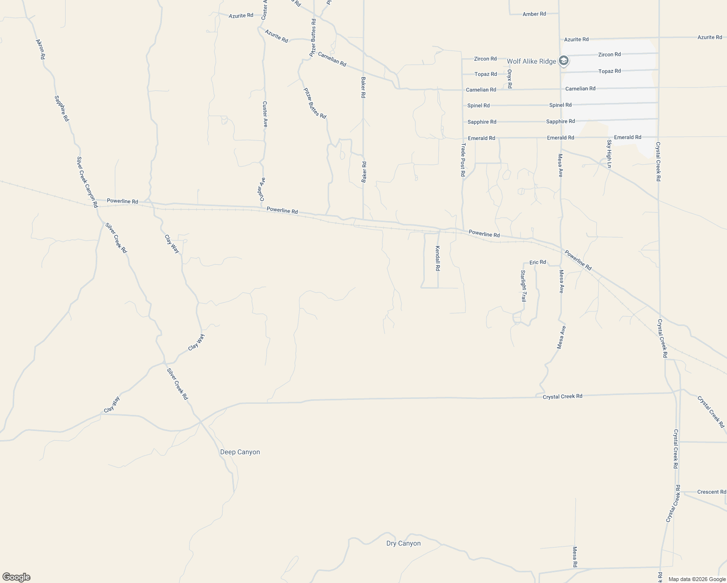 map of restaurants, bars, coffee shops, grocery stores, and more near Unnamed Road in Lucerne Valley