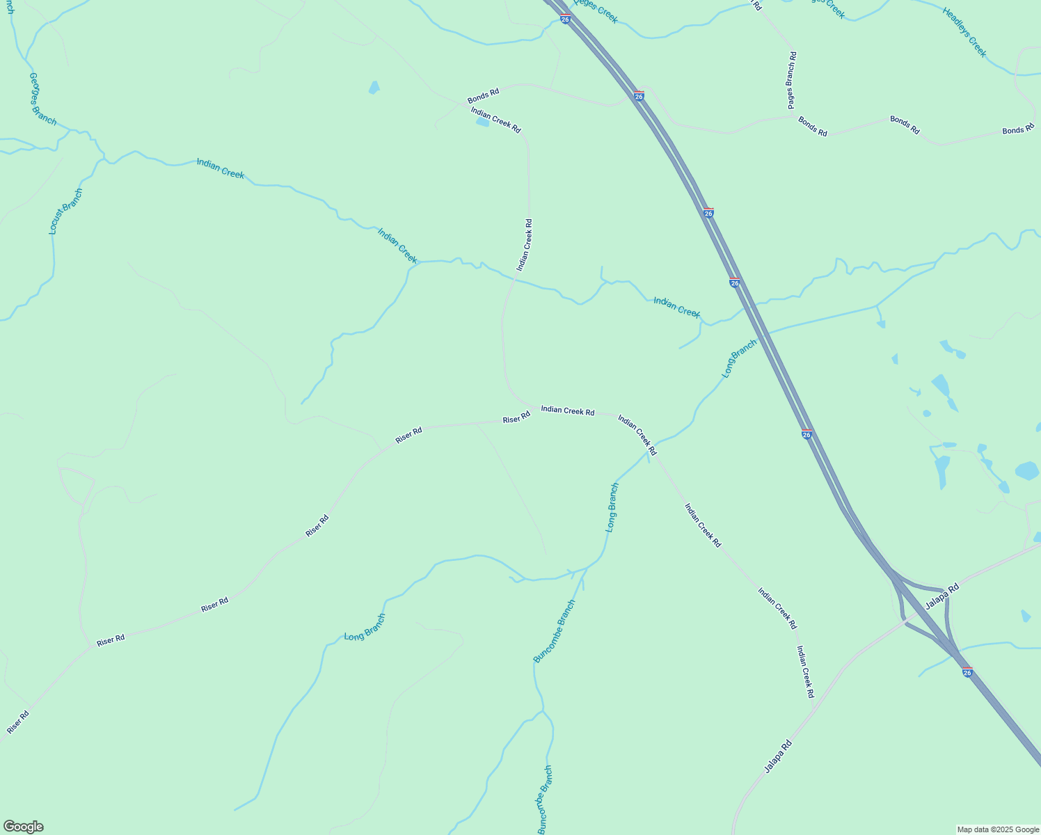 map of restaurants, bars, coffee shops, grocery stores, and more near 57 Riser Road in Kinards