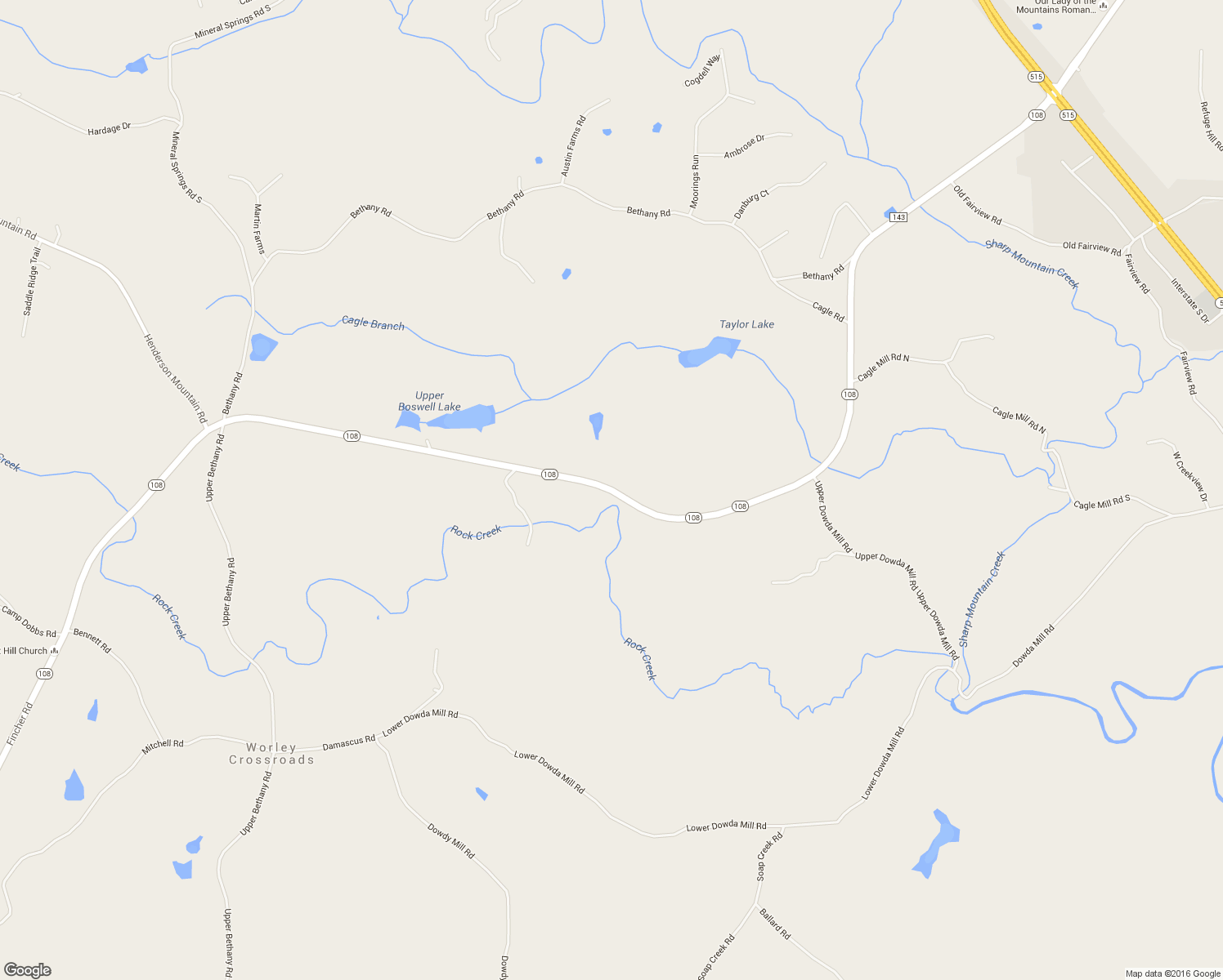 map of restaurants, bars, coffee shops, grocery stores, and more near Waleska Highway in Jasper