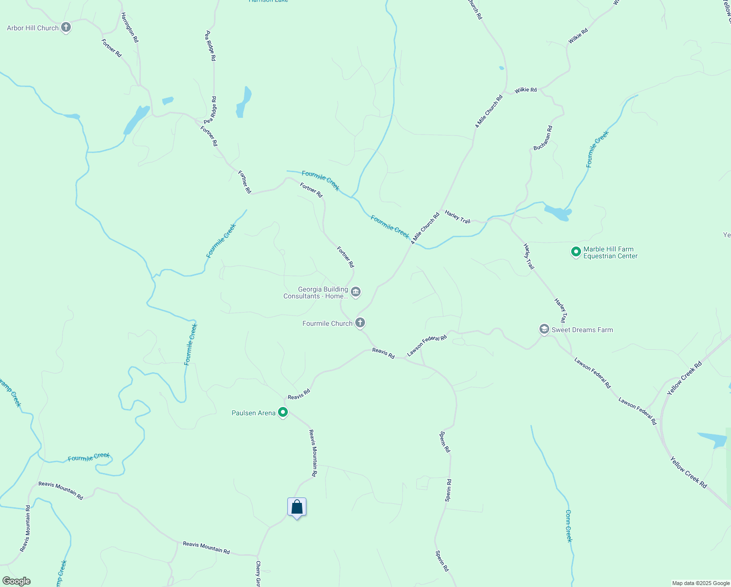 map of restaurants, bars, coffee shops, grocery stores, and more near 2210 4 Mile Church Road in Ball Ground