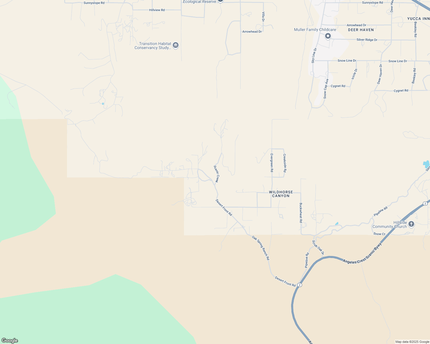 map of restaurants, bars, coffee shops, grocery stores, and more near 7725 Scenic Drive in Wrightwood