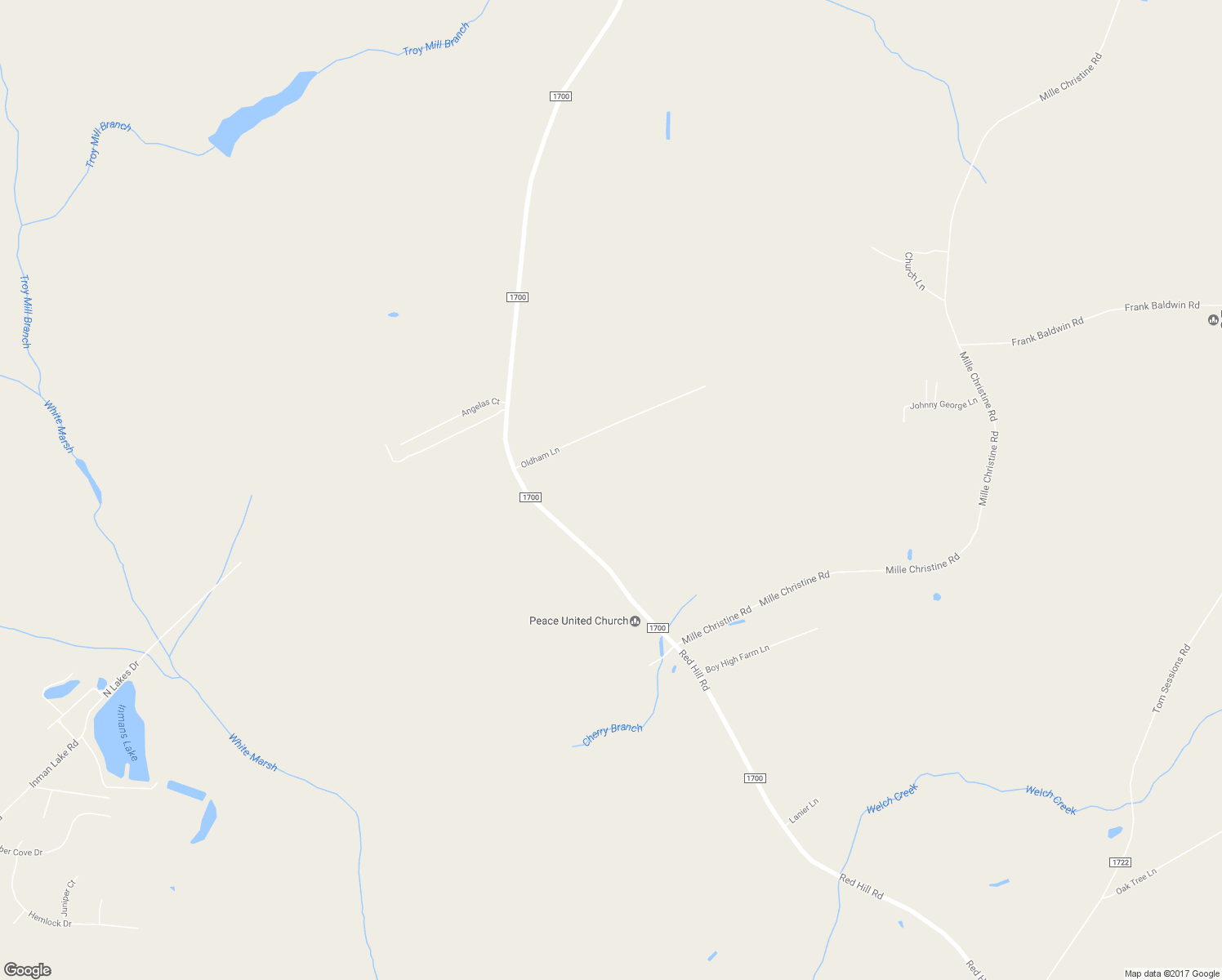 map of restaurants, bars, coffee shops, grocery stores, and more near 6232 Red Hill Road in Whiteville