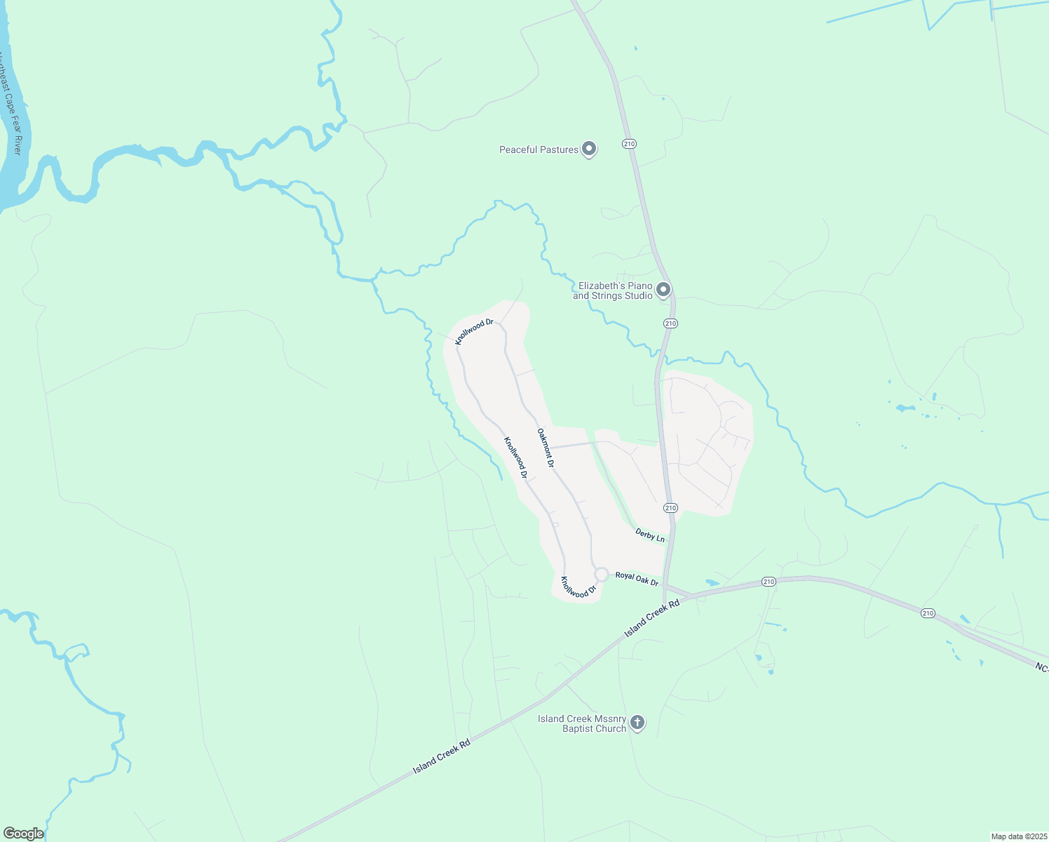 map of restaurants, bars, coffee shops, grocery stores, and more near 309 Oakmont Drive in Hampstead