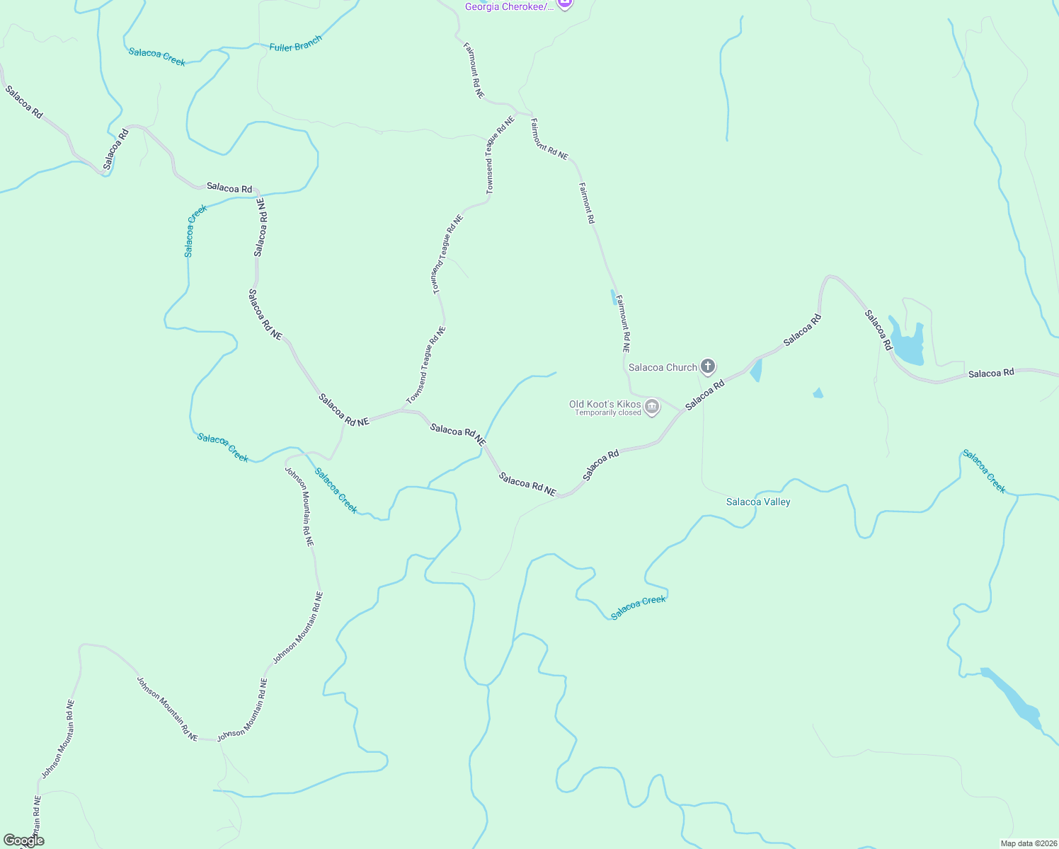 map of restaurants, bars, coffee shops, grocery stores, and more near 813 Salacoa Road Northeast in Fairmount