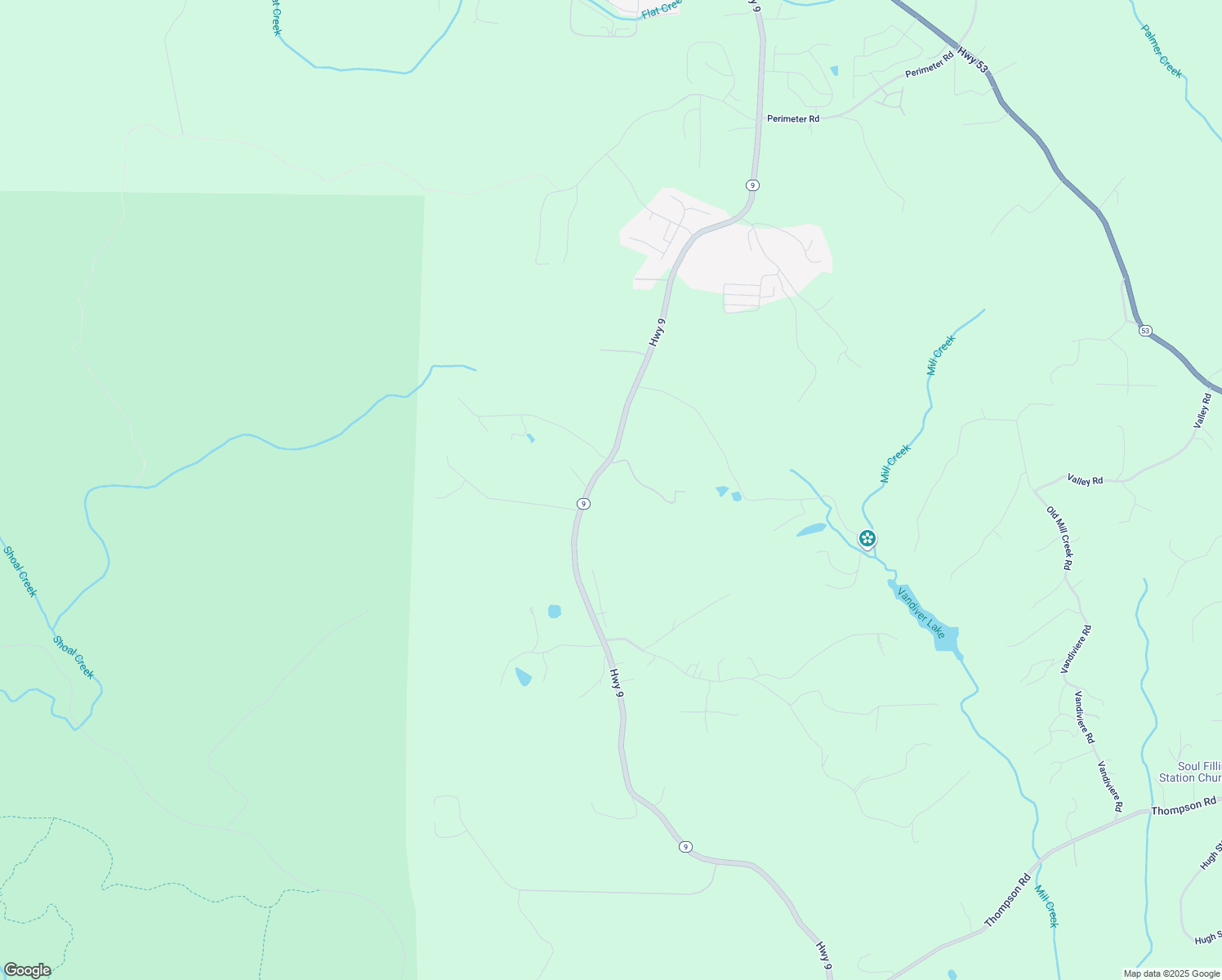 map of restaurants, bars, coffee shops, grocery stores, and more near 2191 Georgia 9 in Dawsonville