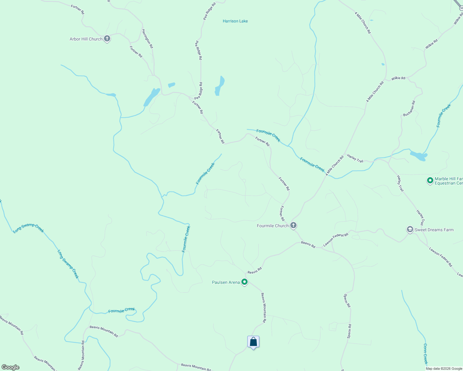 map of restaurants, bars, coffee shops, grocery stores, and more near 151 Cherokee Wood Hollow in Ball Ground