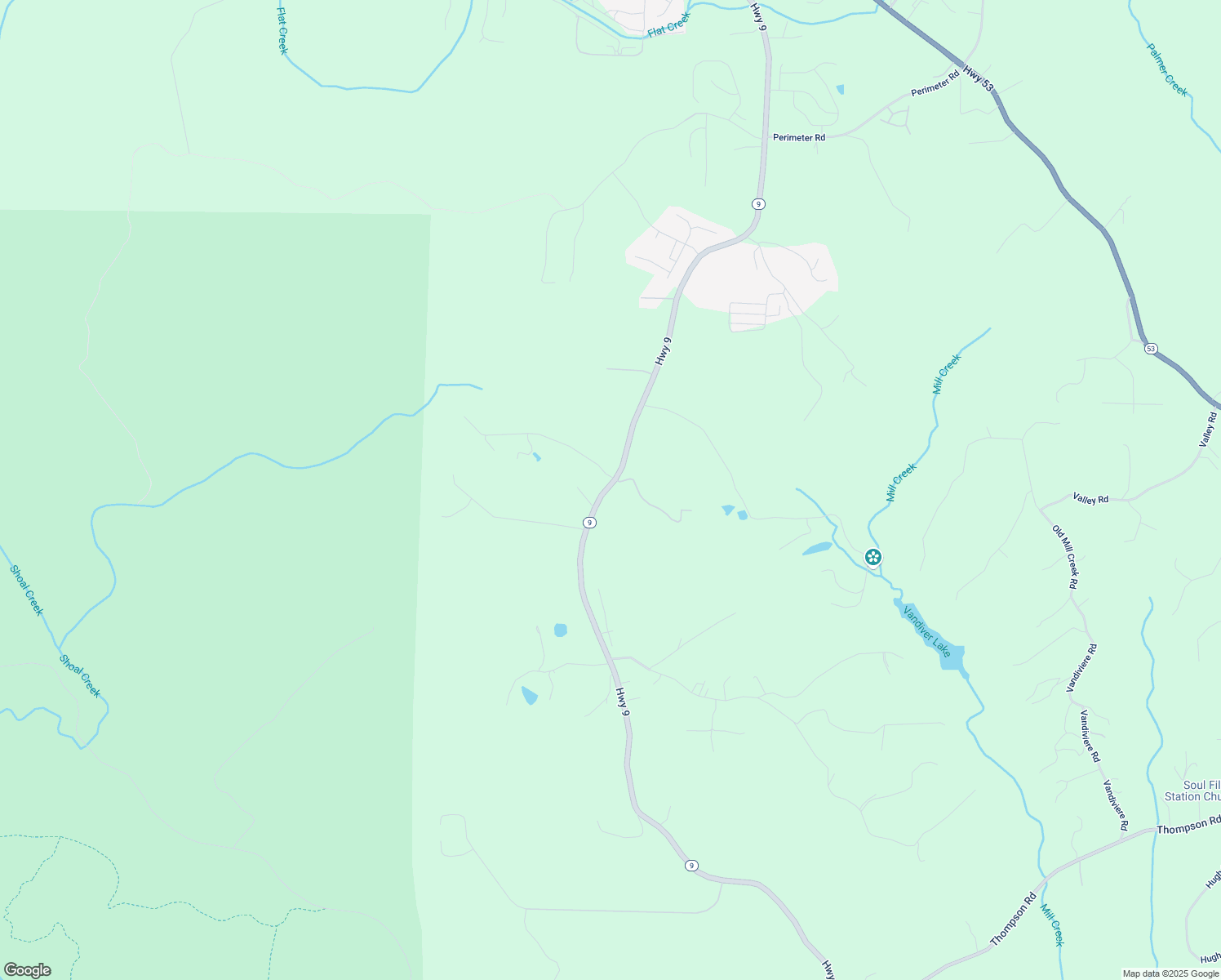 map of restaurants, bars, coffee shops, grocery stores, and more near 2191 Georgia 9 in Dawsonville
