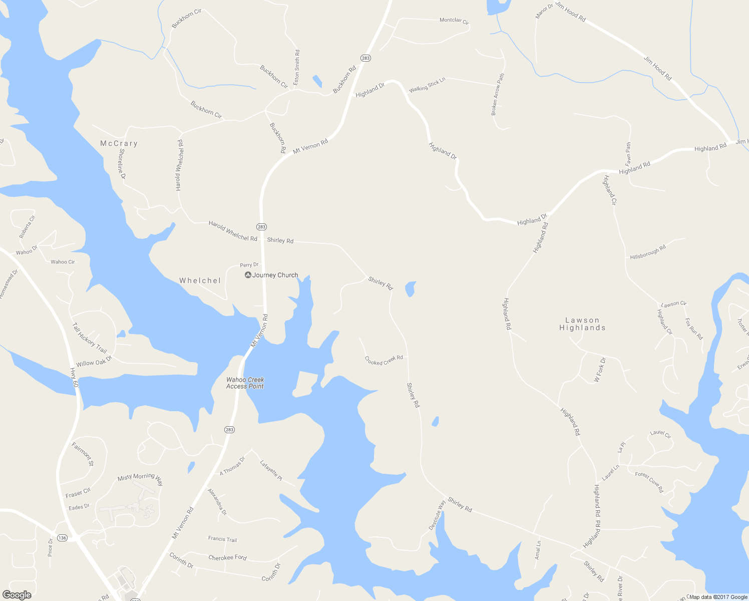 map of restaurants, bars, coffee shops, grocery stores, and more near 4416 Shirley Road in Gainesville