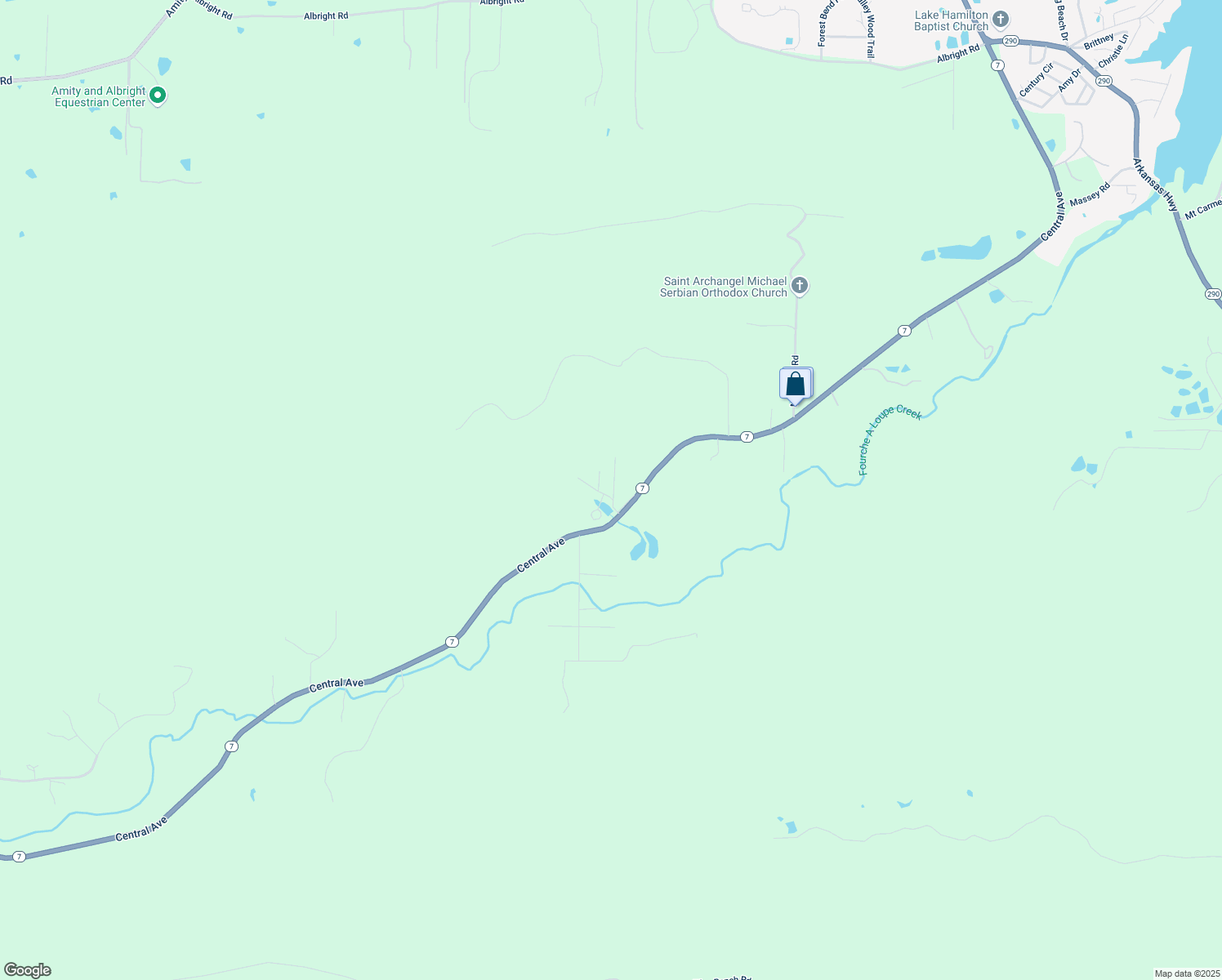 map of restaurants, bars, coffee shops, grocery stores, and more near 26 Kentucky Derby Drive in Hot Springs