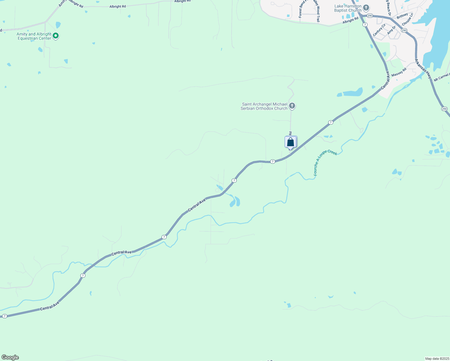map of restaurants, bars, coffee shops, grocery stores, and more near 26 Kentucky Derby Drive in Hot Springs
