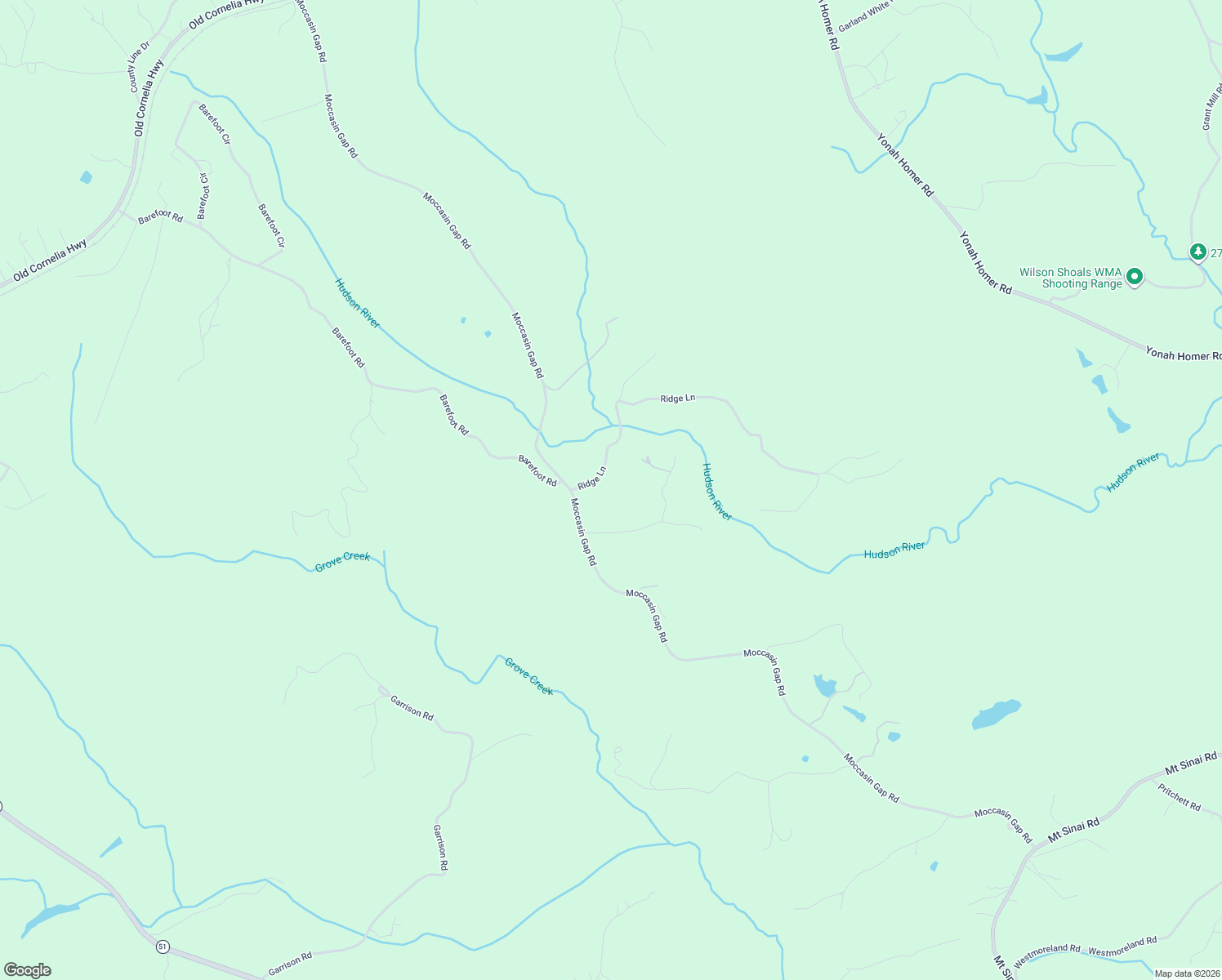 map of restaurants, bars, coffee shops, grocery stores, and more near 100-216 Ridge Lane in Lula