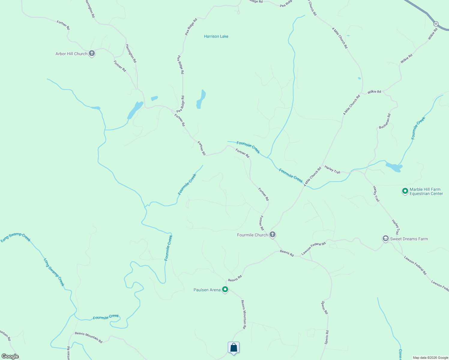 map of restaurants, bars, coffee shops, grocery stores, and more near 234 Cherokee Wood Hollow in Ball Ground