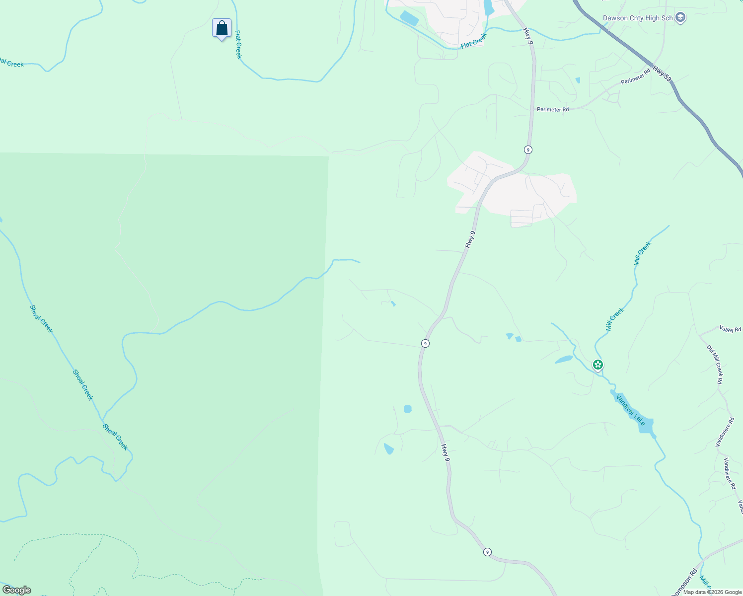 map of restaurants, bars, coffee shops, grocery stores, and more near 431 Apple Ridge 1 in Dawsonville