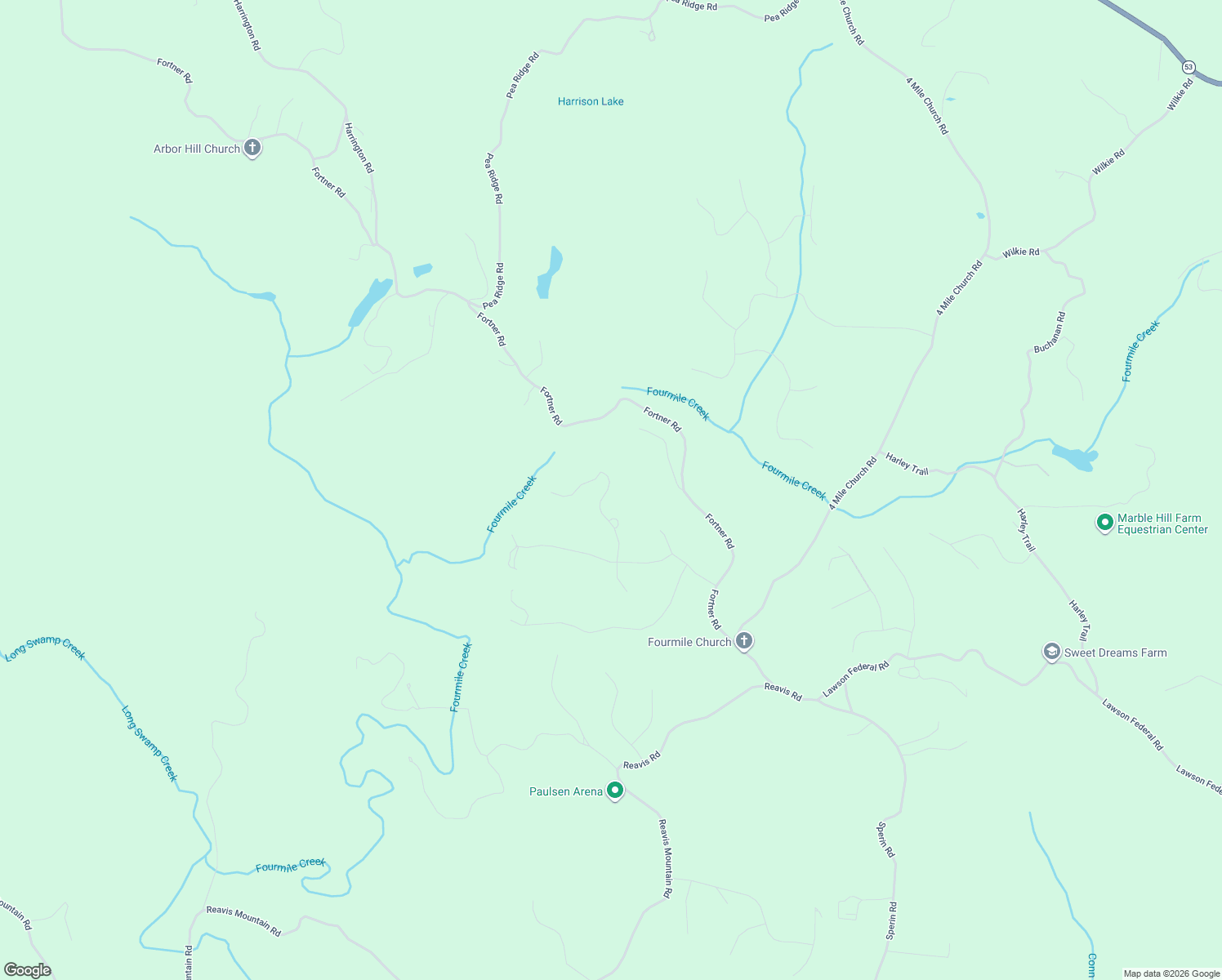 map of restaurants, bars, coffee shops, grocery stores, and more near 234 Cherokee Wood Hollow in Ball Ground