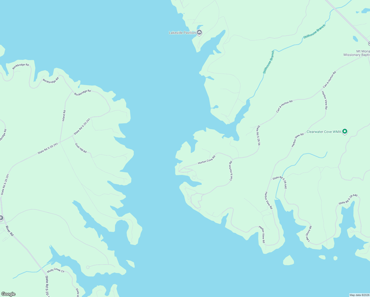map of restaurants, bars, coffee shops, grocery stores, and more near 2207C Horton Cove Road in Camden