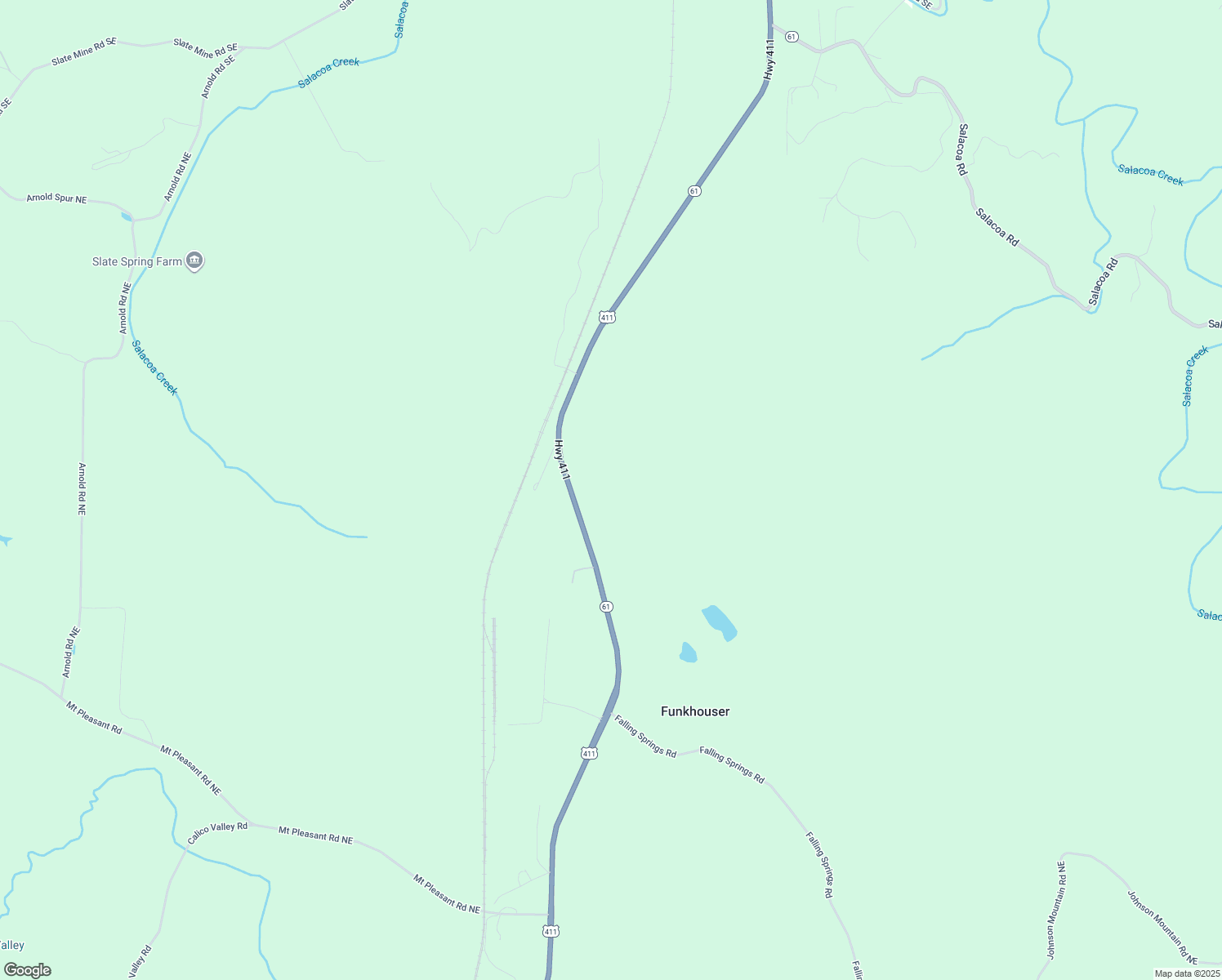 map of restaurants, bars, coffee shops, grocery stores, and more near 4952 U.S. 411 in Fairmount