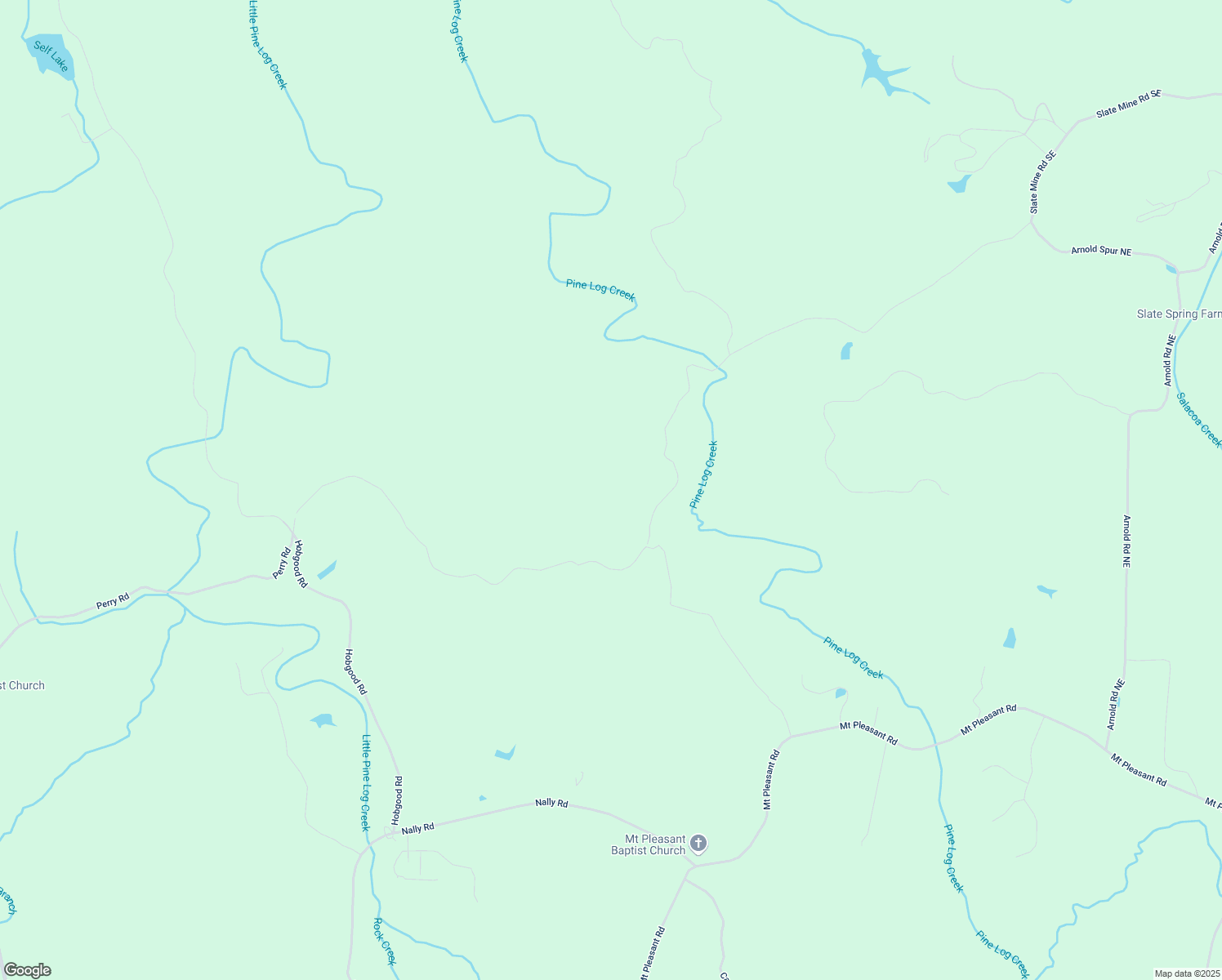 map of restaurants, bars, coffee shops, grocery stores, and more near 2427 Slate Mine Road Southeast in Fairmount