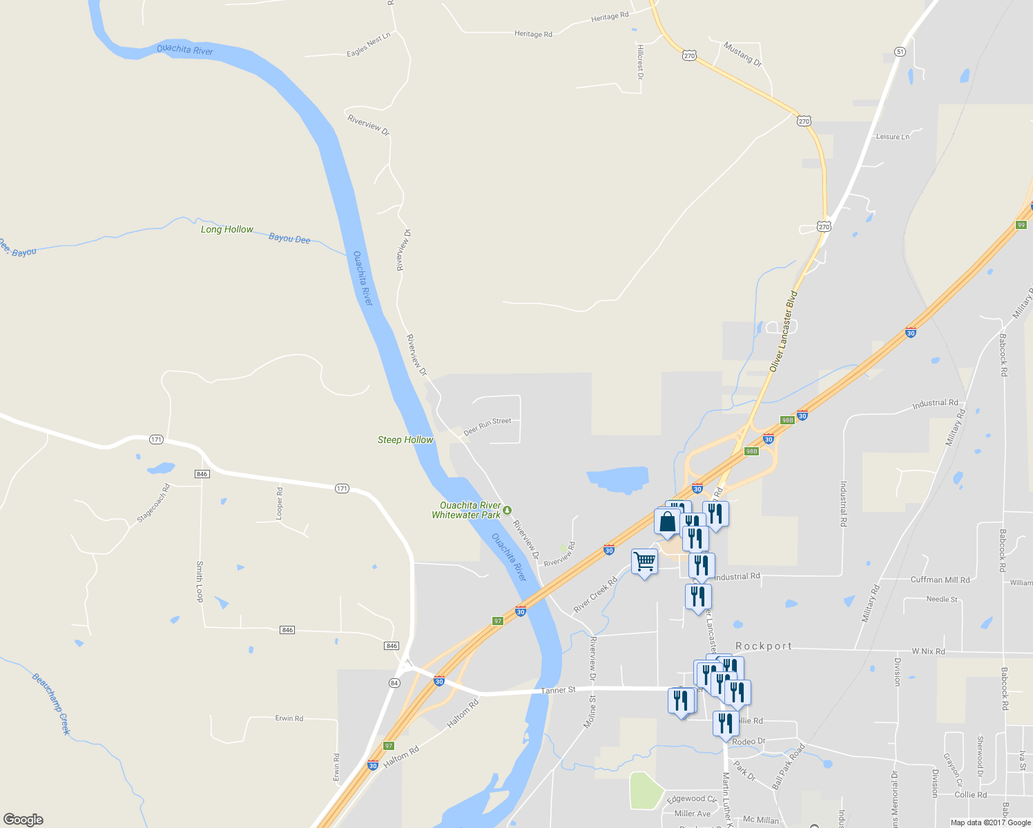 map of restaurants, bars, coffee shops, grocery stores, and more near 1802 Deer Run in Malvern