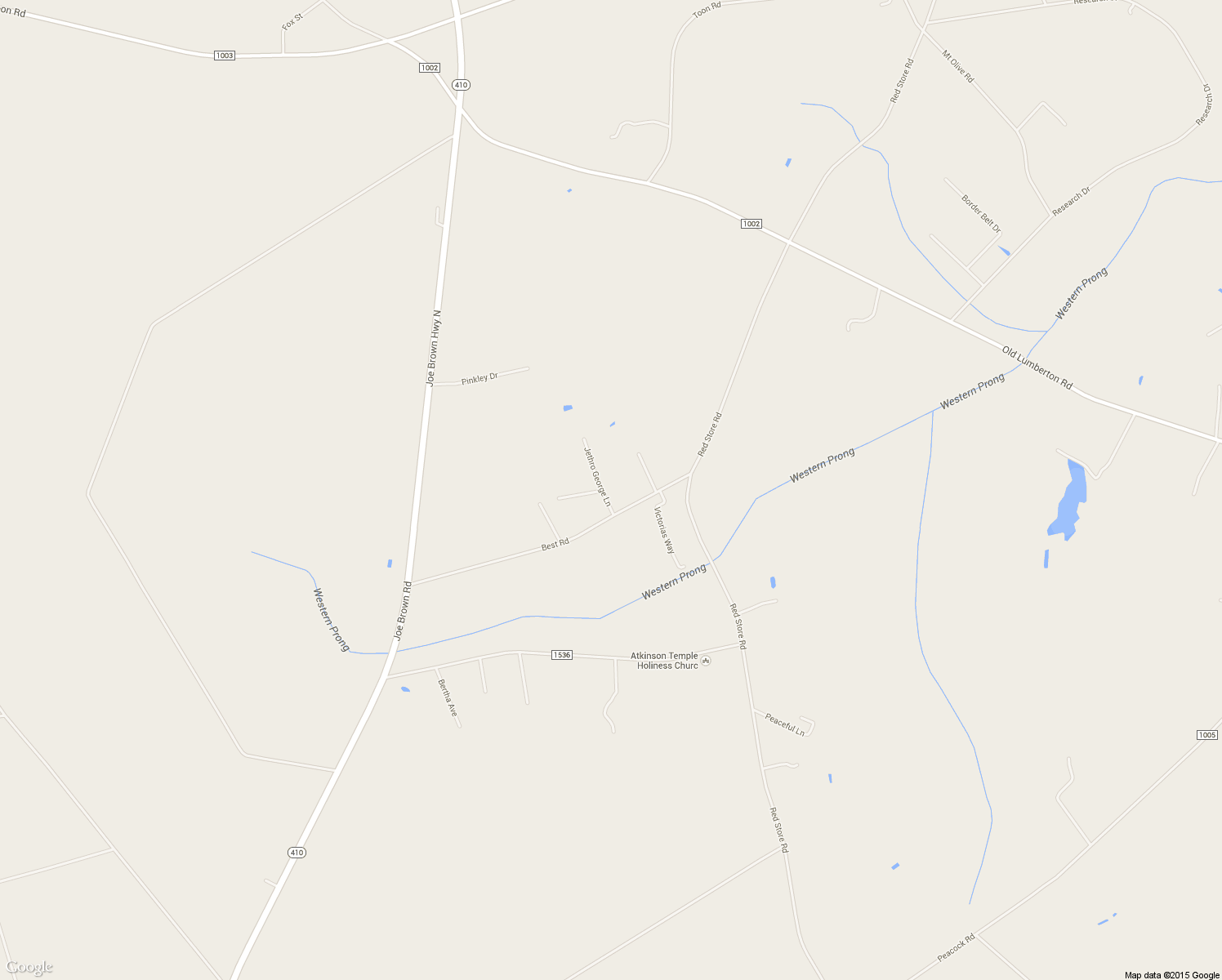 map of restaurants, bars, coffee shops, grocery stores, and more near 74 Jethro George Lane in Whiteville