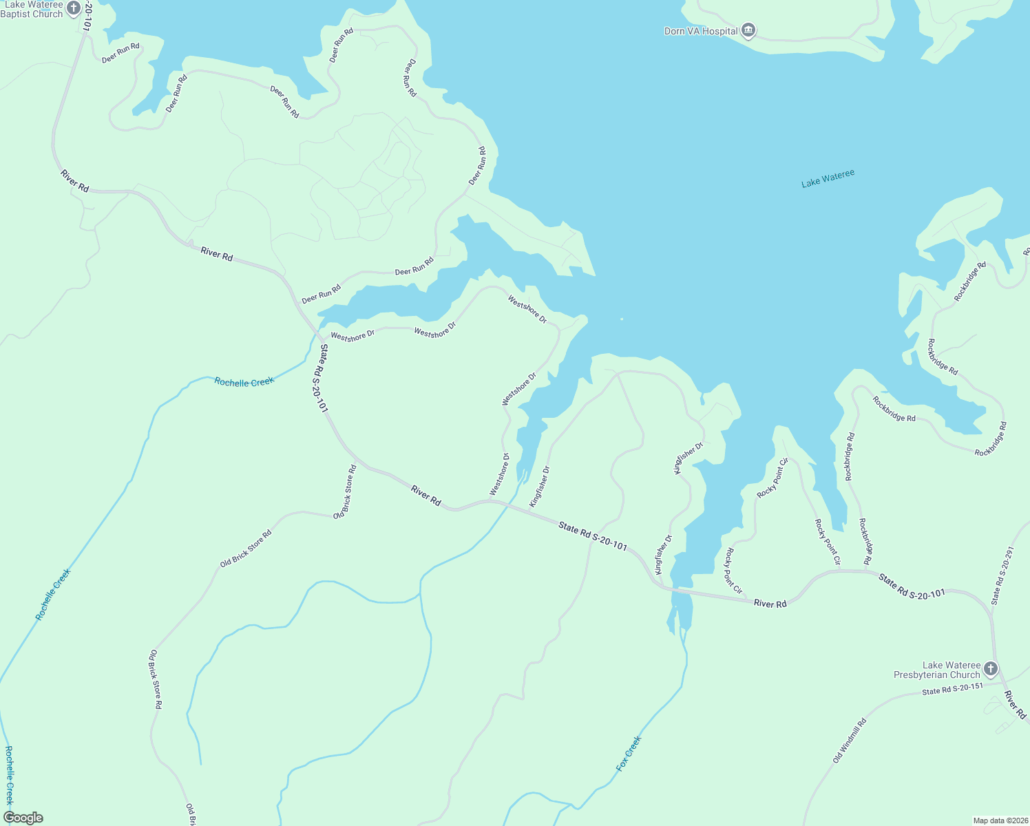 map of restaurants, bars, coffee shops, grocery stores, and more near 1375 Westshore Drive in Ridgeway
