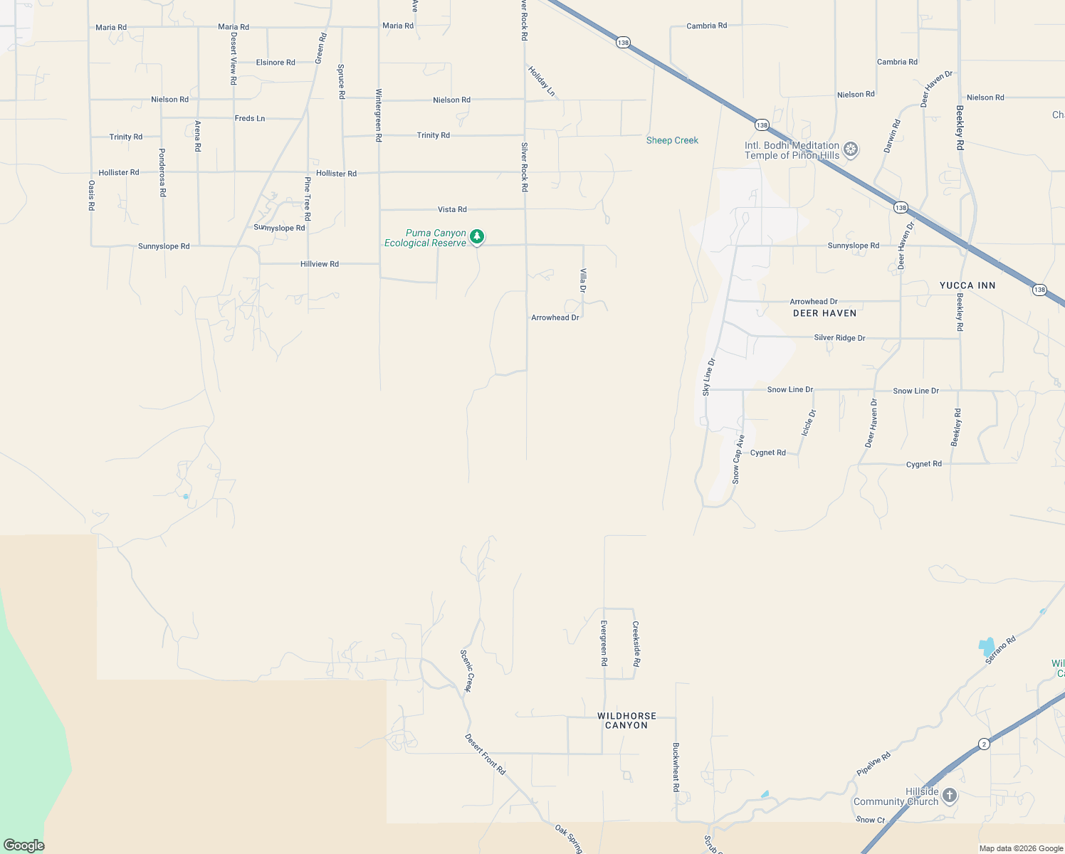 map of restaurants, bars, coffee shops, grocery stores, and more near 8401 Silver Rock Road in Pinon Hills