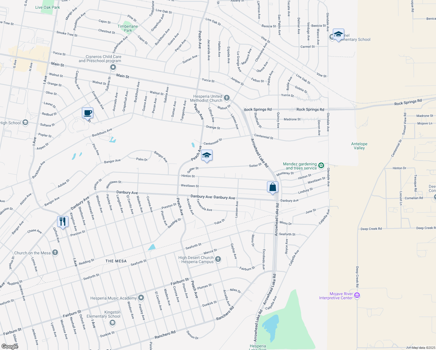 18550 Hinton Street, Hesperia CA Walk Score