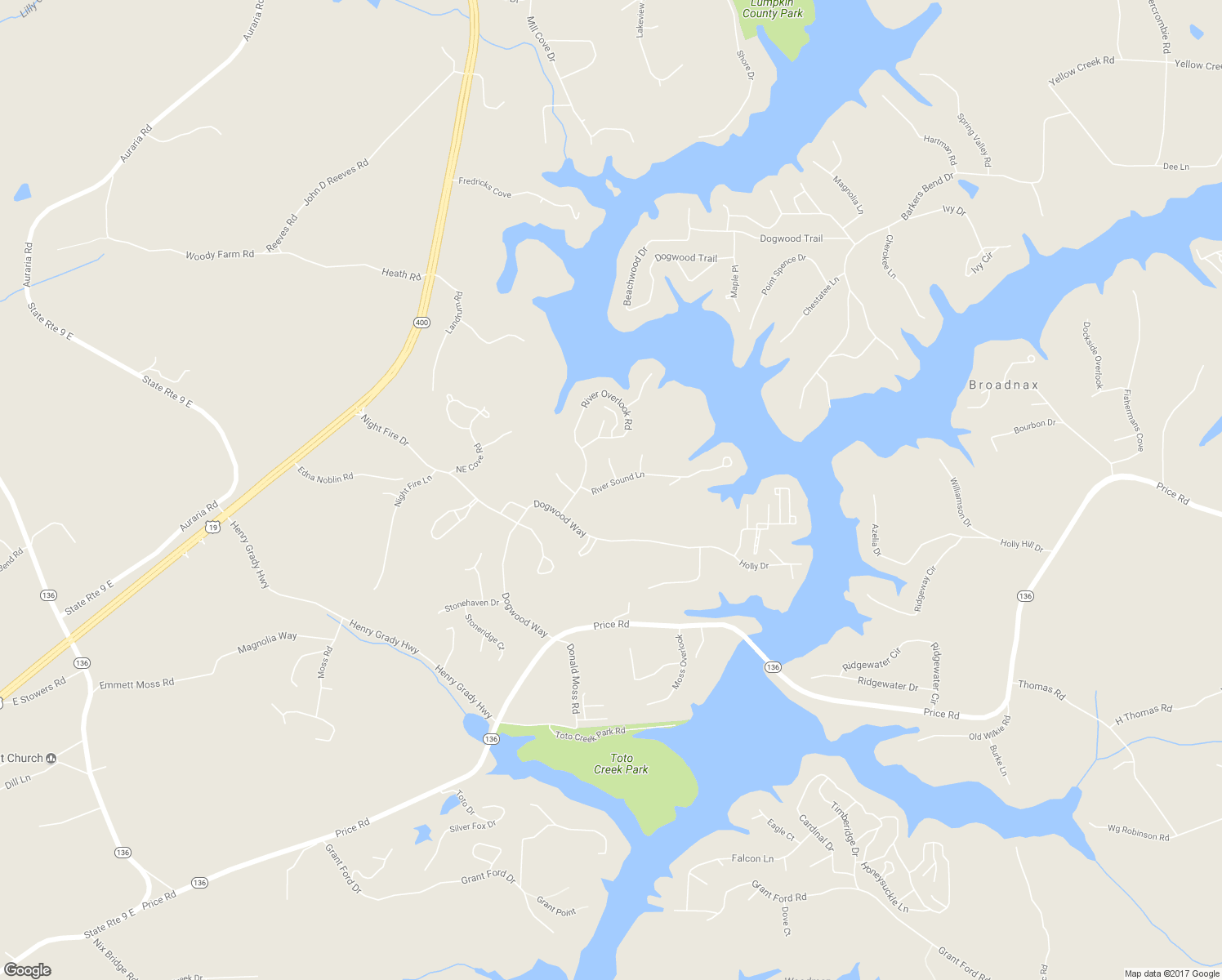 map of restaurants, bars, coffee shops, grocery stores, and more near 102 River Sound Lane in Dawsonville