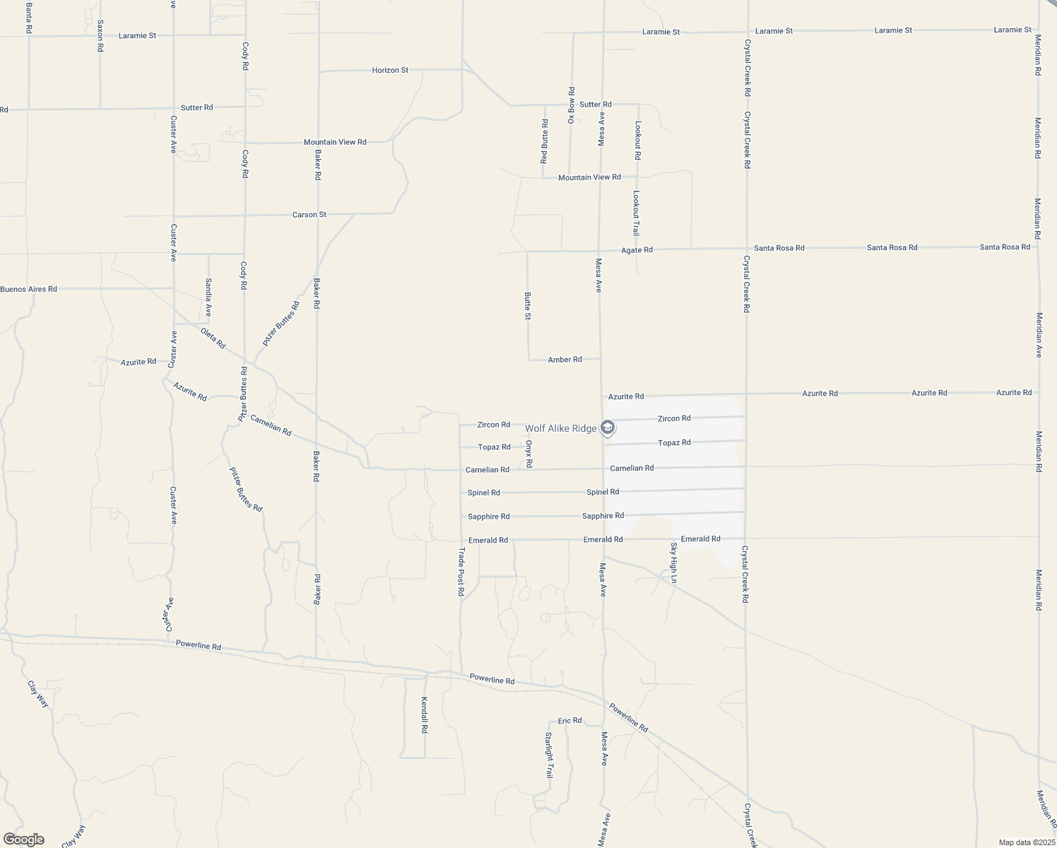 map of restaurants, bars, coffee shops, grocery stores, and more near Zircon Road in Lucerne Valley